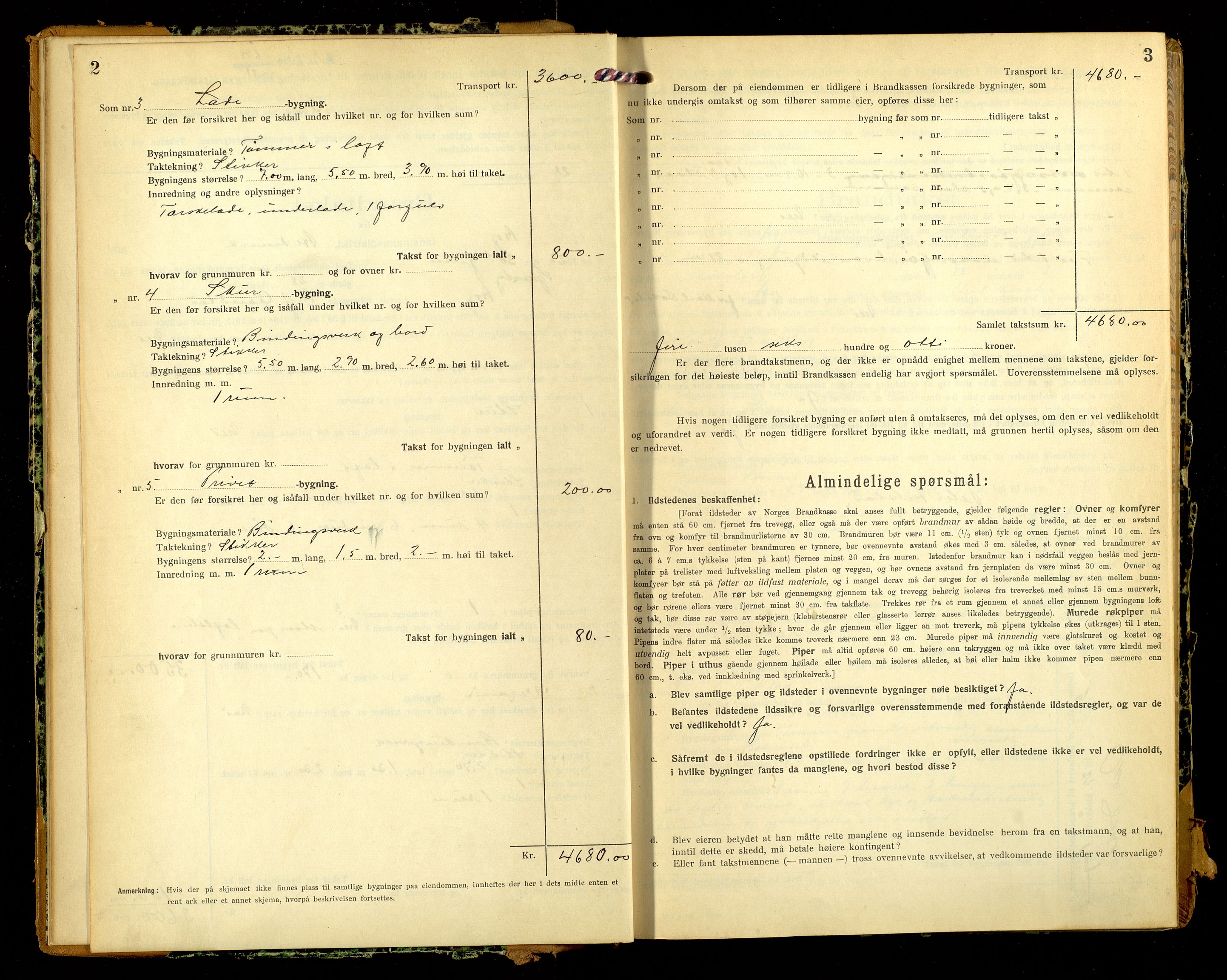 Norges Brannkasse, Hof, AV/SAH-NBRANH-017/F/L0012: Branntakstprotokoll, 1923-1926