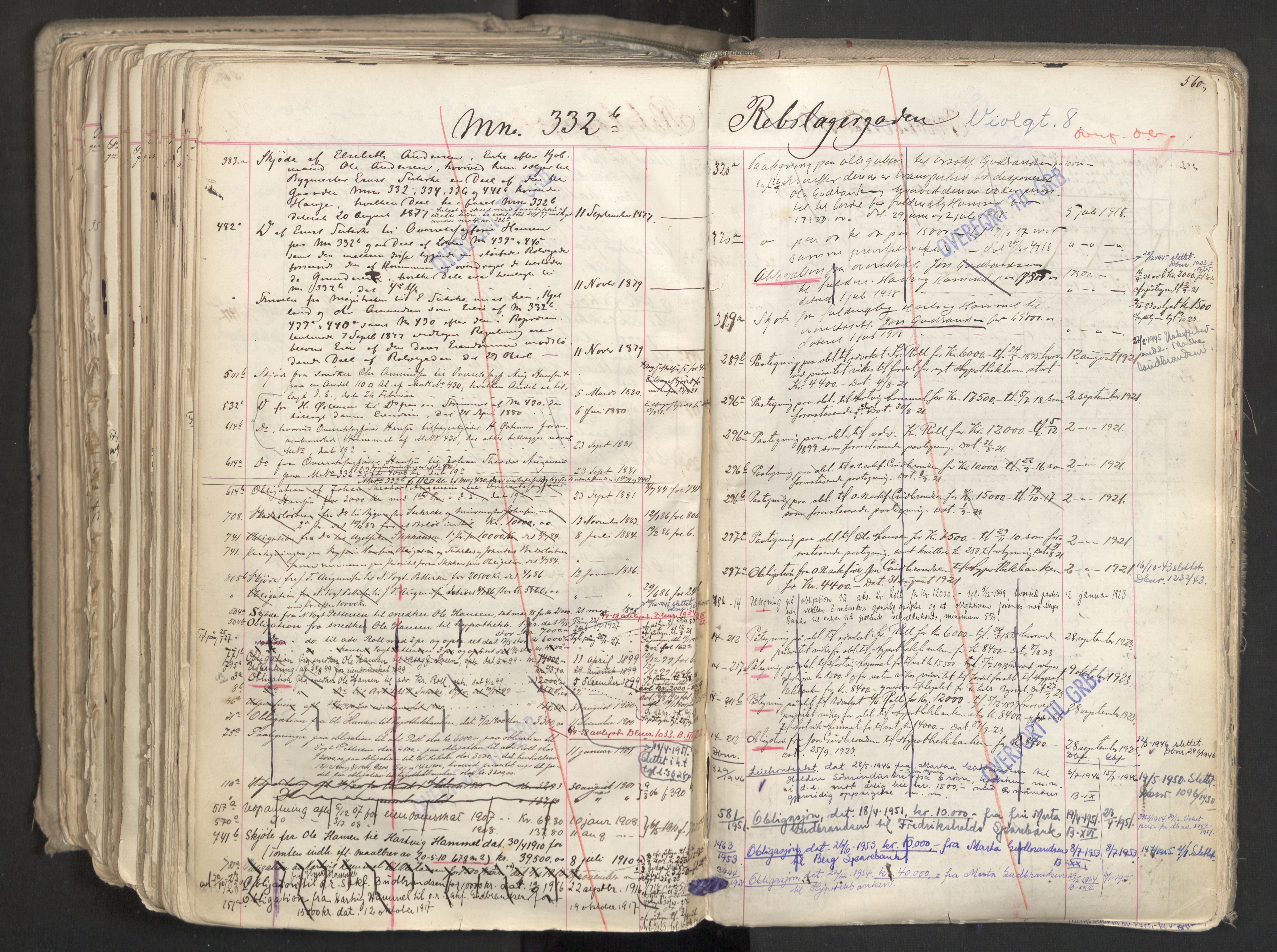 Halden byfogd, AV/SAO-A-10865/G/Ga/Gaa/Gaab/L0001: Panteregister nr. II 1, 1873-1955, s. 560