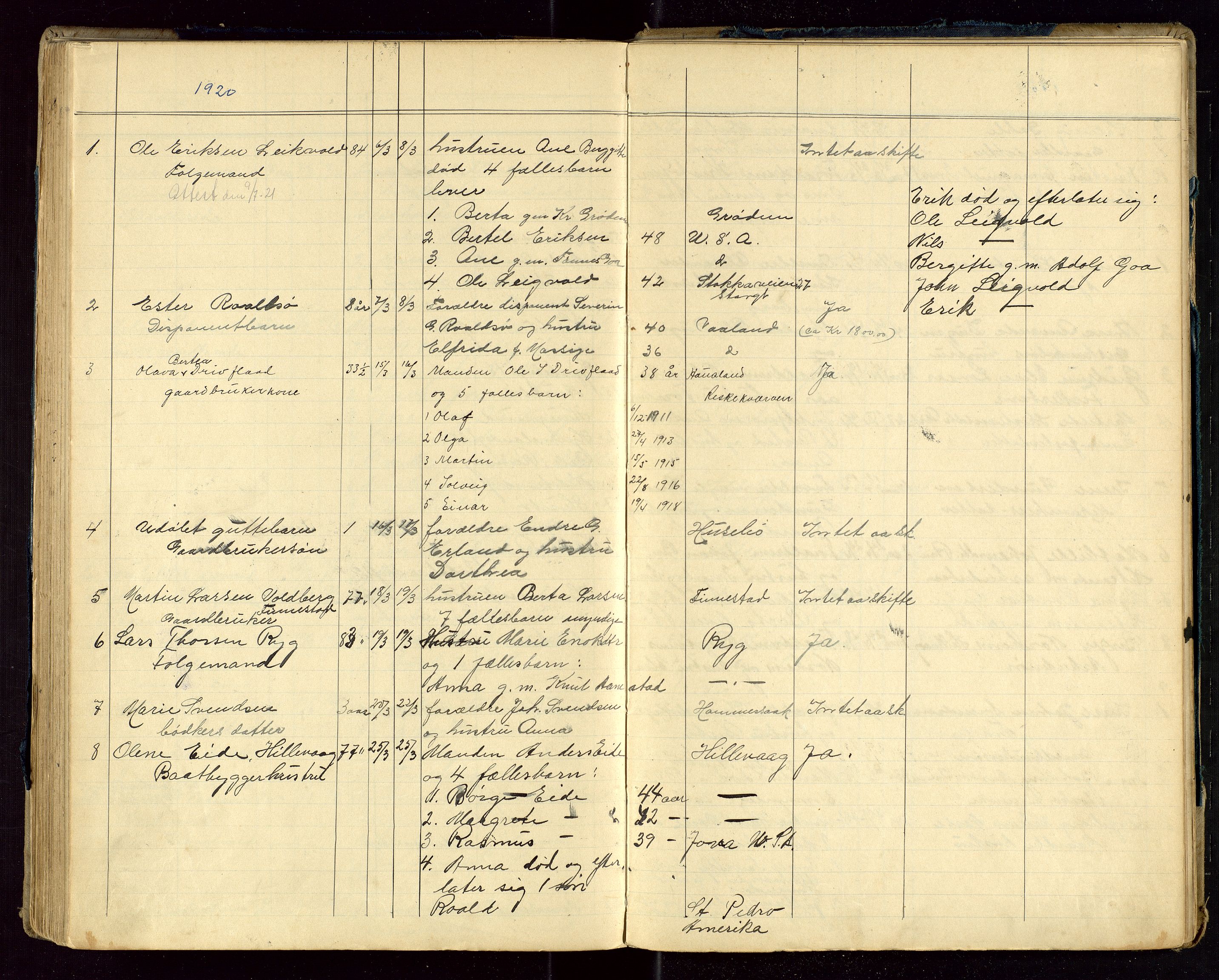 Hetland lensmannskontor, AV/SAST-A-100101/Gga/L0002: Dødsfallprotokoll, 1910-1921