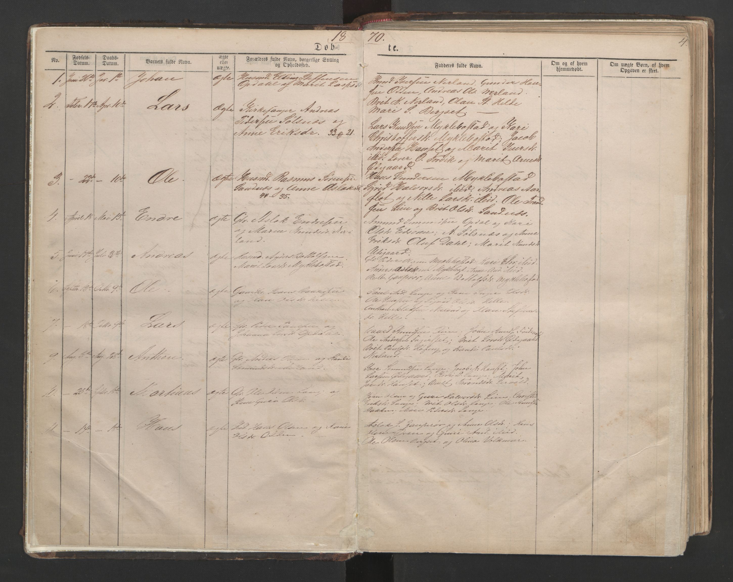 Ministerialprotokoller, klokkerbøker og fødselsregistre - Møre og Romsdal, AV/SAT-A-1454/554/L0645: Klokkerbok nr. 554C02, 1867-1946, s. 4