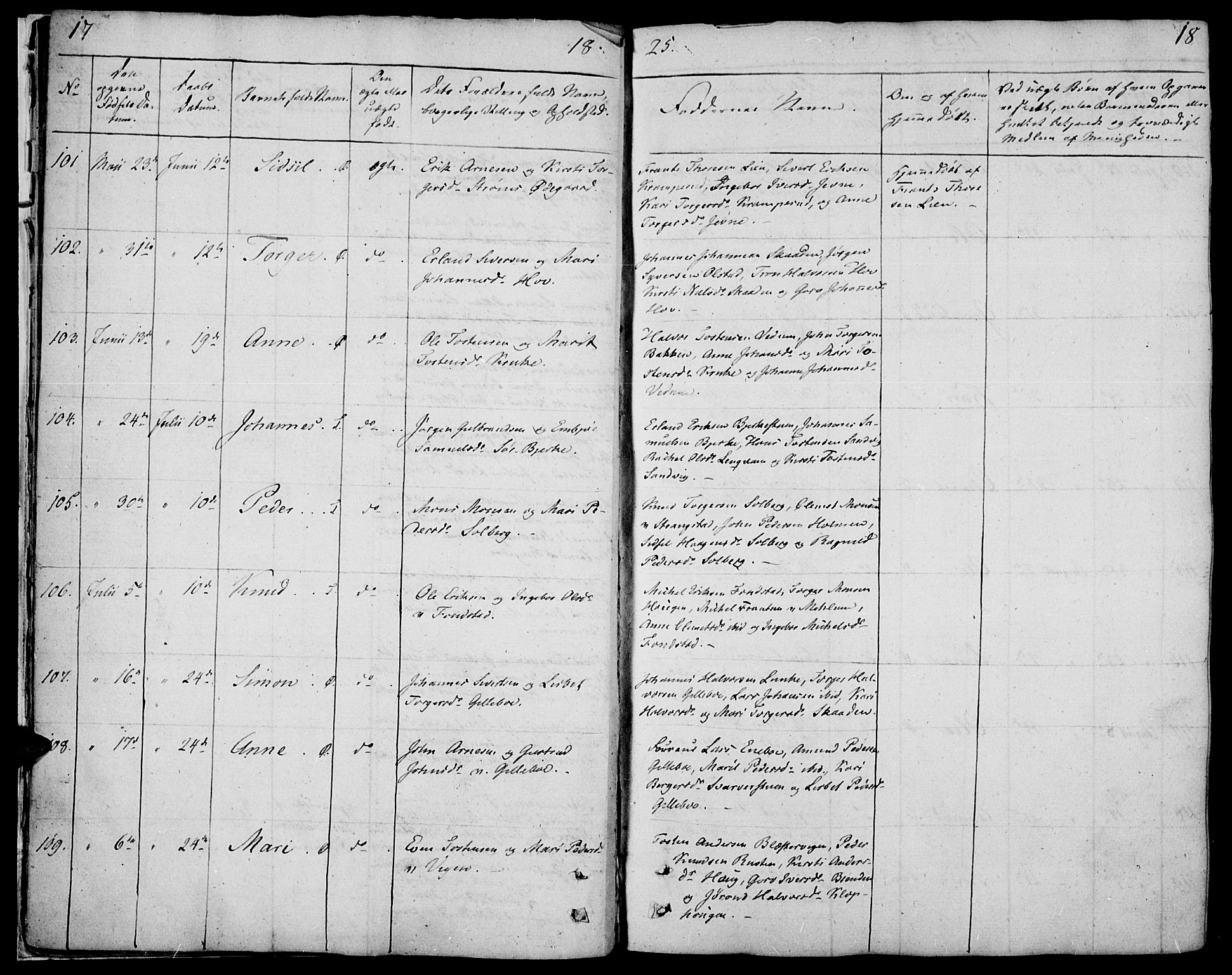 Øyer prestekontor, AV/SAH-PREST-084/H/Ha/Haa/L0004: Ministerialbok nr. 4, 1824-1841, s. 17-18