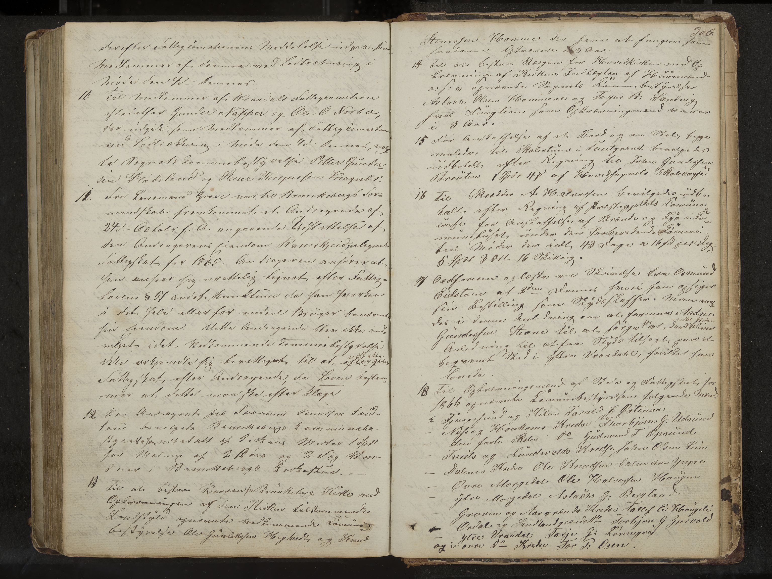 Kviteseid formannskap og sentraladministrasjon, IKAK/0829021/A/Aa/L0001: Møtebok med register, 1837-1866, s. 306