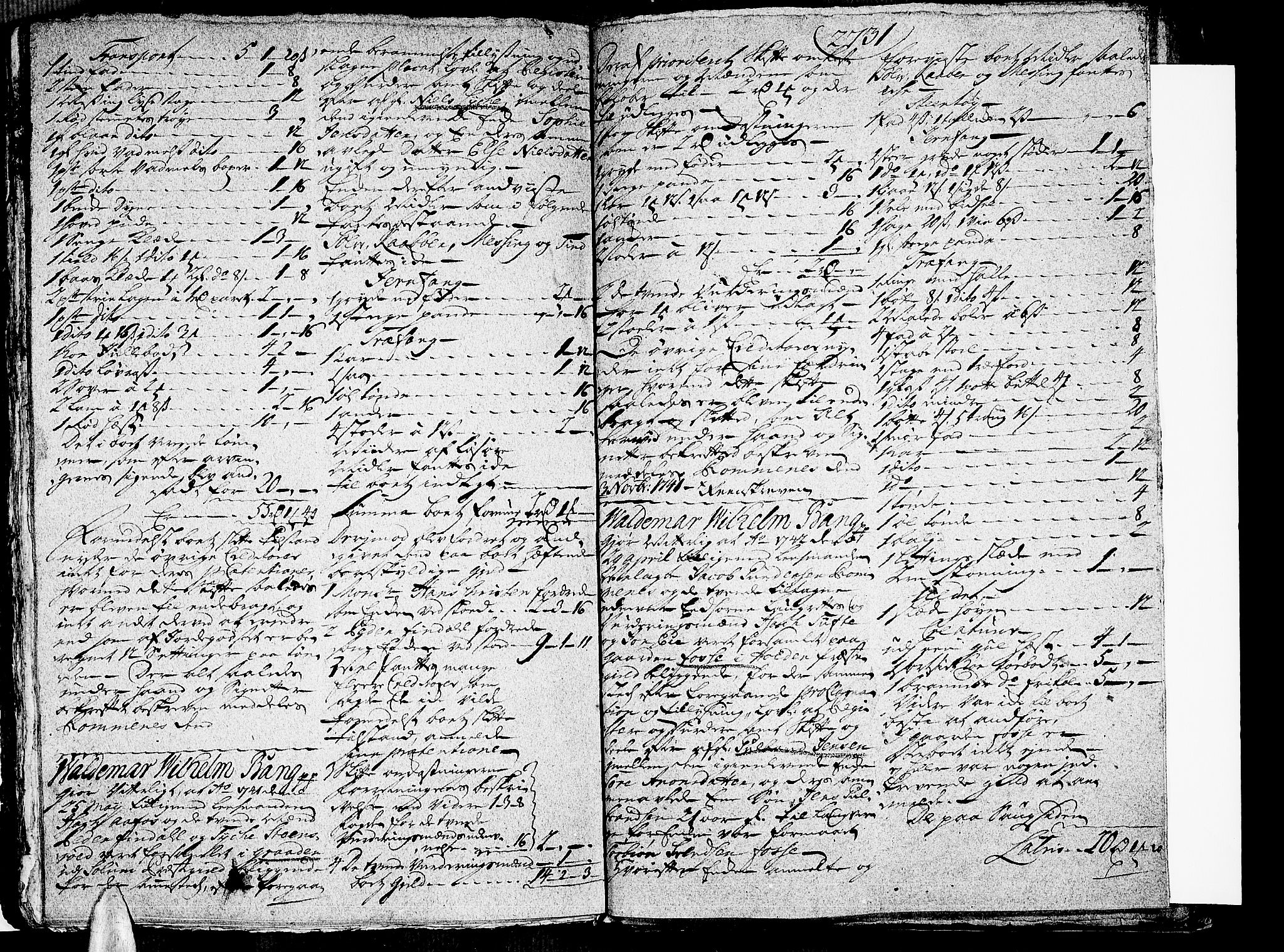 Nedre Telemark sorenskriveri, AV/SAKO-A-135/H/Hb/Hbb/L0005: Skifteprotokoll kopi, 1744-1747, s. 2730b-2731a