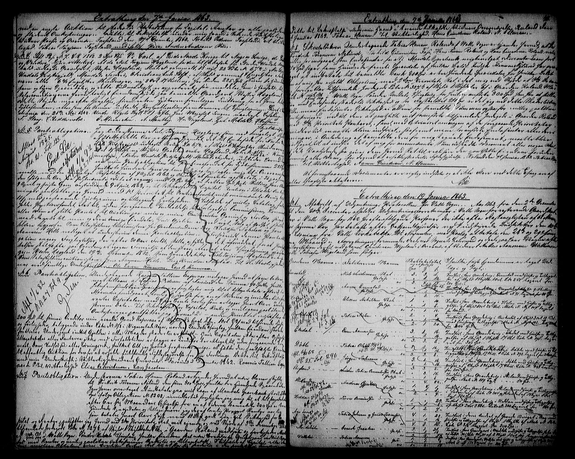 Mandal sorenskriveri, SAK/1221-0005/001/G/Gb/Gba/L0038: Pantebok nr. 19, 1853-1863, s. 411