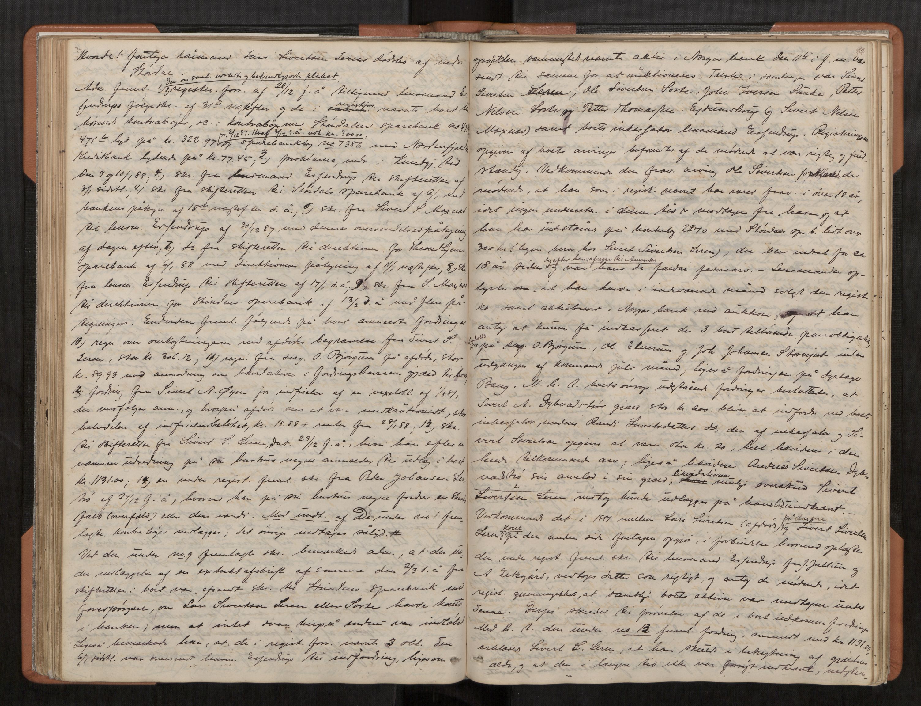 Stjør- og Verdal sorenskriveri, AV/SAT-A-4167/1/3/3B/L0002: Skifteforhandlingsprotokoll, 1870-1901, s. 92