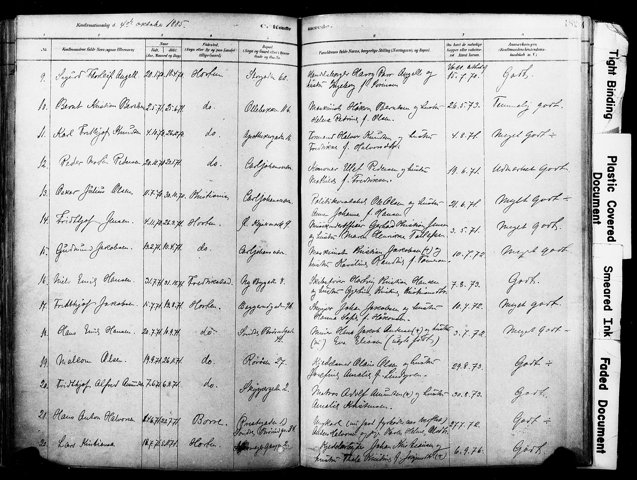 Horten kirkebøker, AV/SAKO-A-348/F/Fa/L0003: Ministerialbok nr. 3, 1878-1887, s. 182