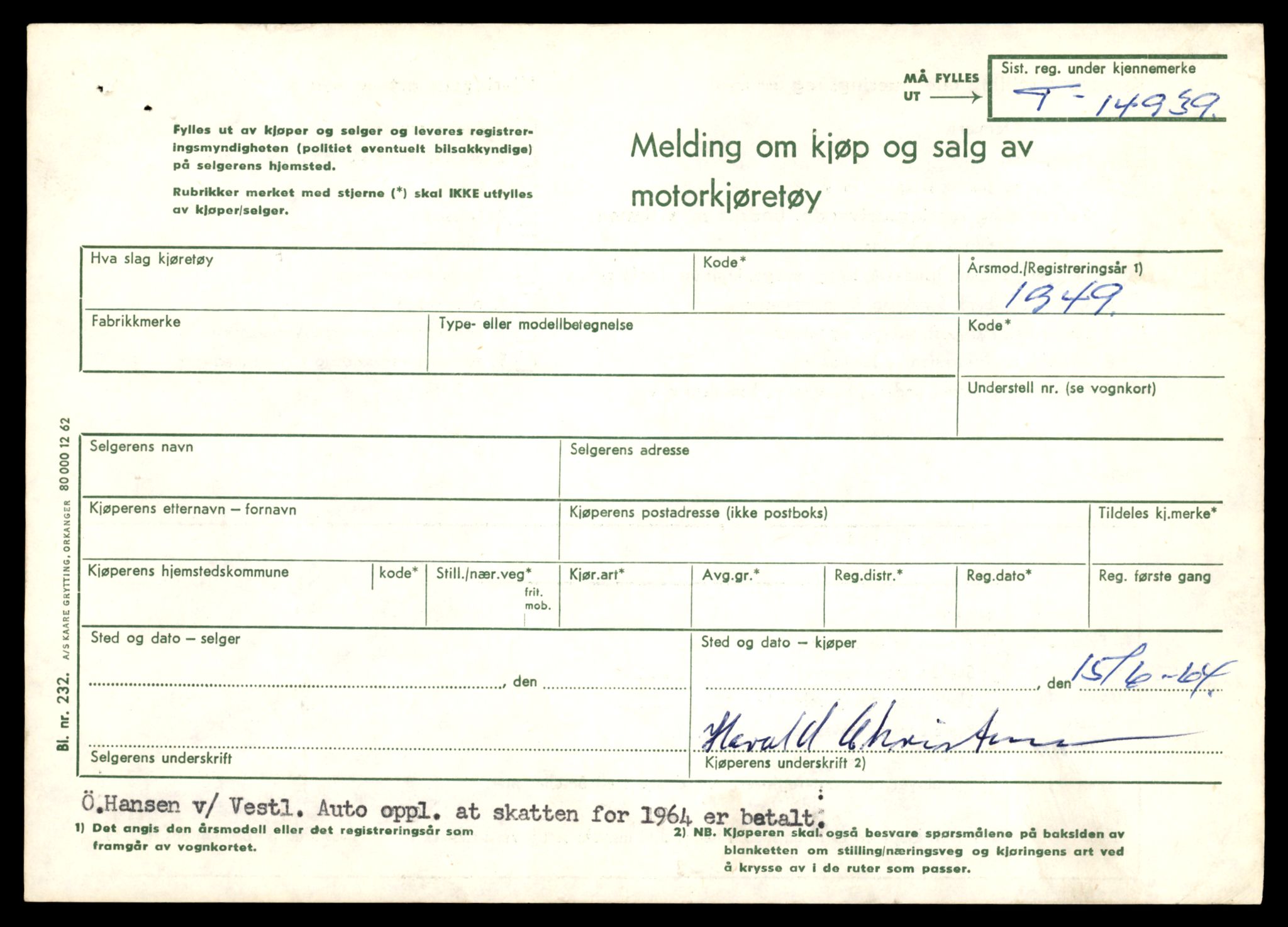 Møre og Romsdal vegkontor - Ålesund trafikkstasjon, AV/SAT-A-4099/F/Fe/L0049: Registreringskort for kjøretøy T 14864 - T 18613, 1927-1998, s. 1719