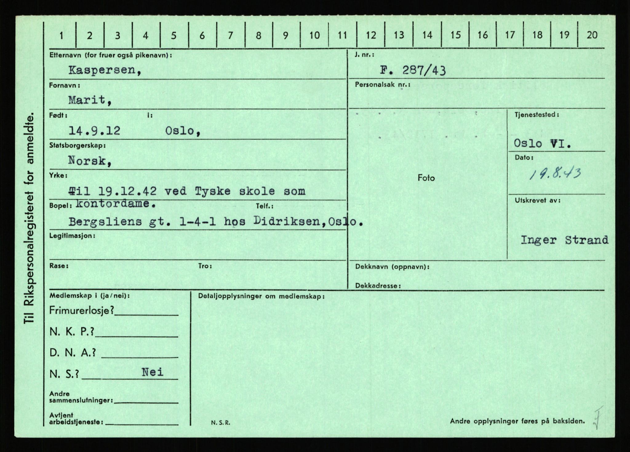 Statspolitiet - Hovedkontoret / Osloavdelingen, AV/RA-S-1329/C/Ca/L0008: Johan(nes)sen - Knoph, 1943-1945, s. 3898