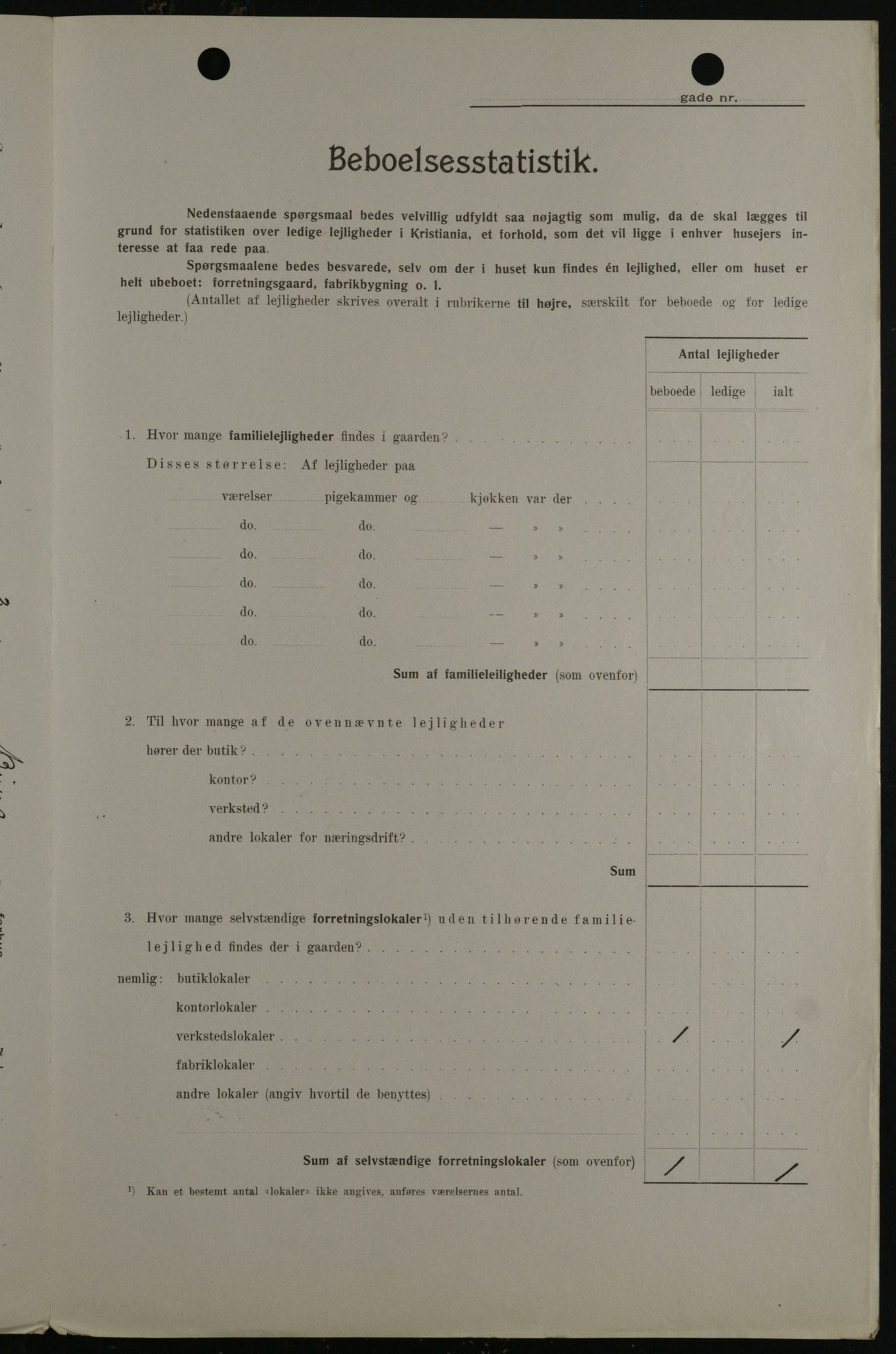 OBA, Kommunal folketelling 1.2.1908 for Kristiania kjøpstad, 1908, s. 5375