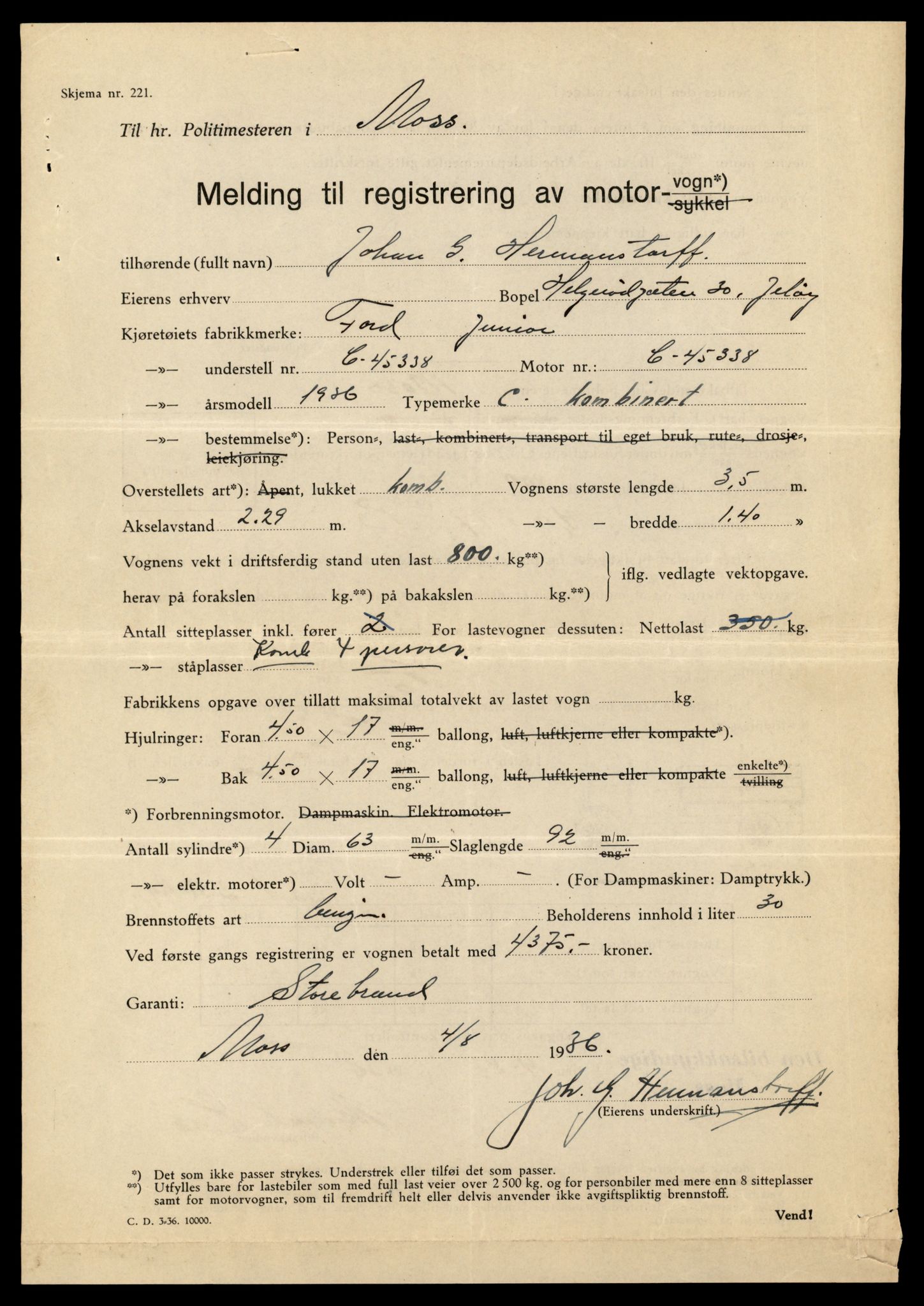Møre og Romsdal vegkontor - Ålesund trafikkstasjon, AV/SAT-A-4099/F/Fe/L0020: Registreringskort for kjøretøy T 10351 - T 10470, 1927-1998, s. 1592