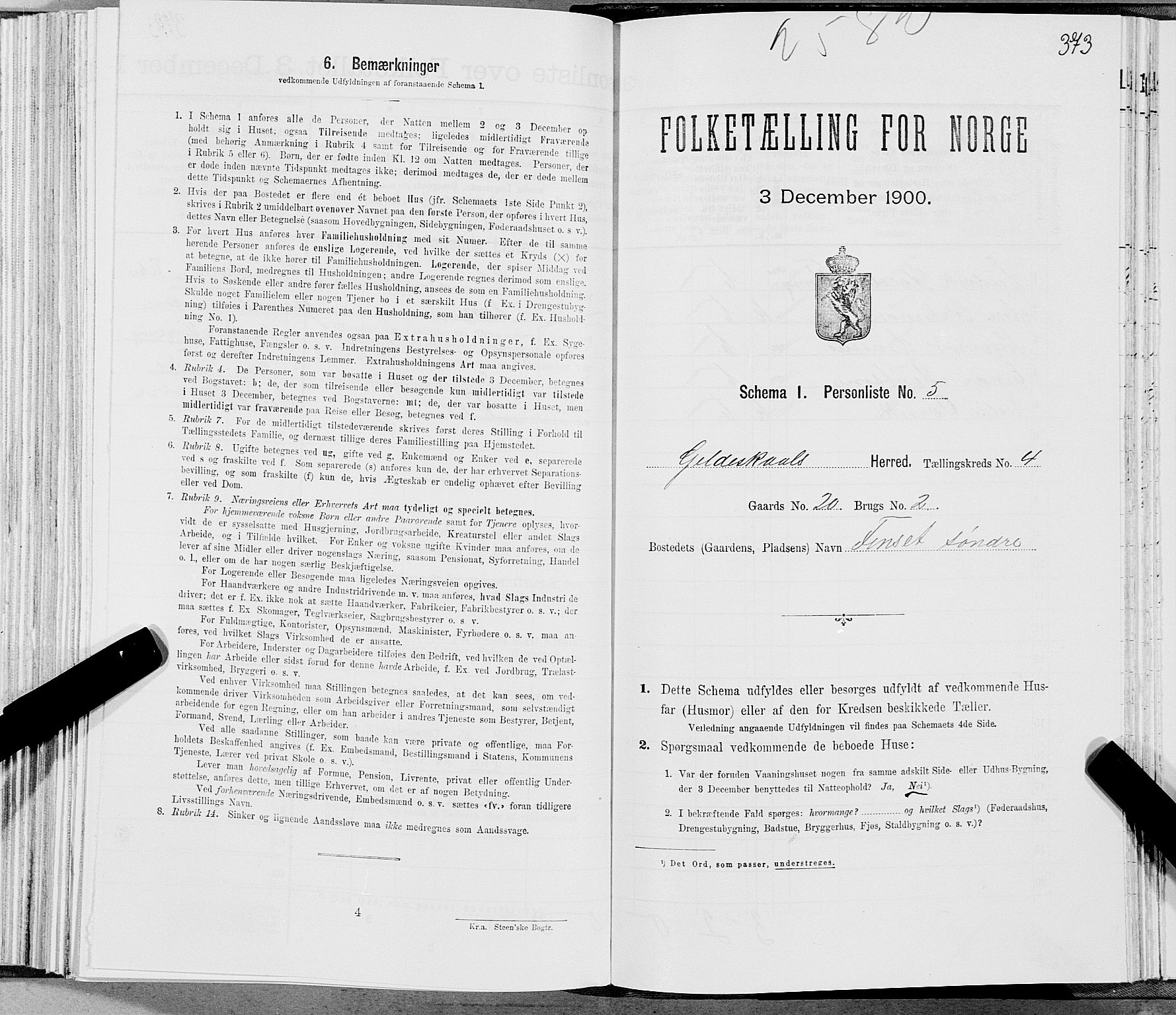 SAT, Folketelling 1900 for 1838 Gildeskål herred, 1900, s. 416