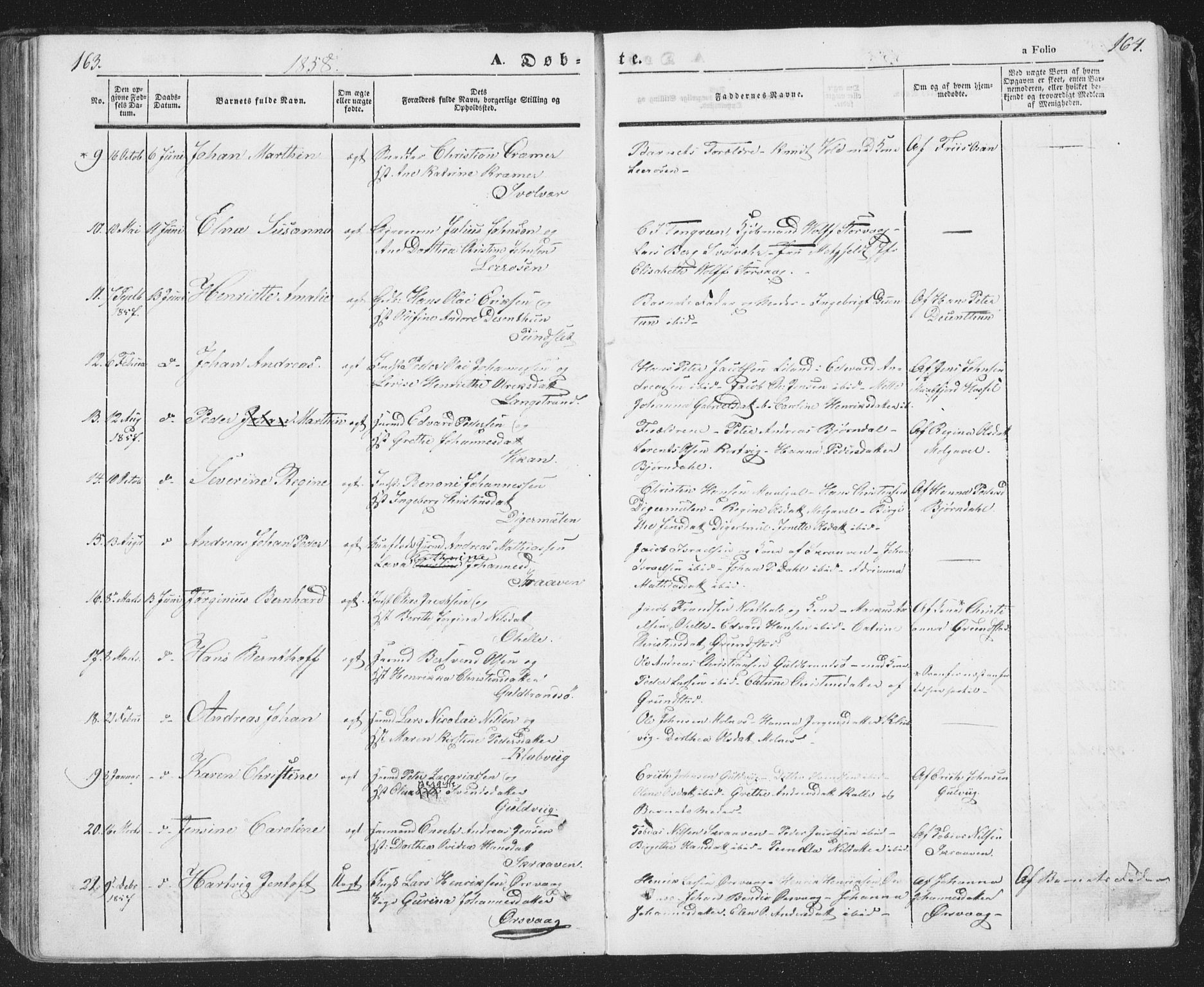 Ministerialprotokoller, klokkerbøker og fødselsregistre - Nordland, AV/SAT-A-1459/874/L1072: Klokkerbok nr. 874C01, 1843-1859, s. 163-164