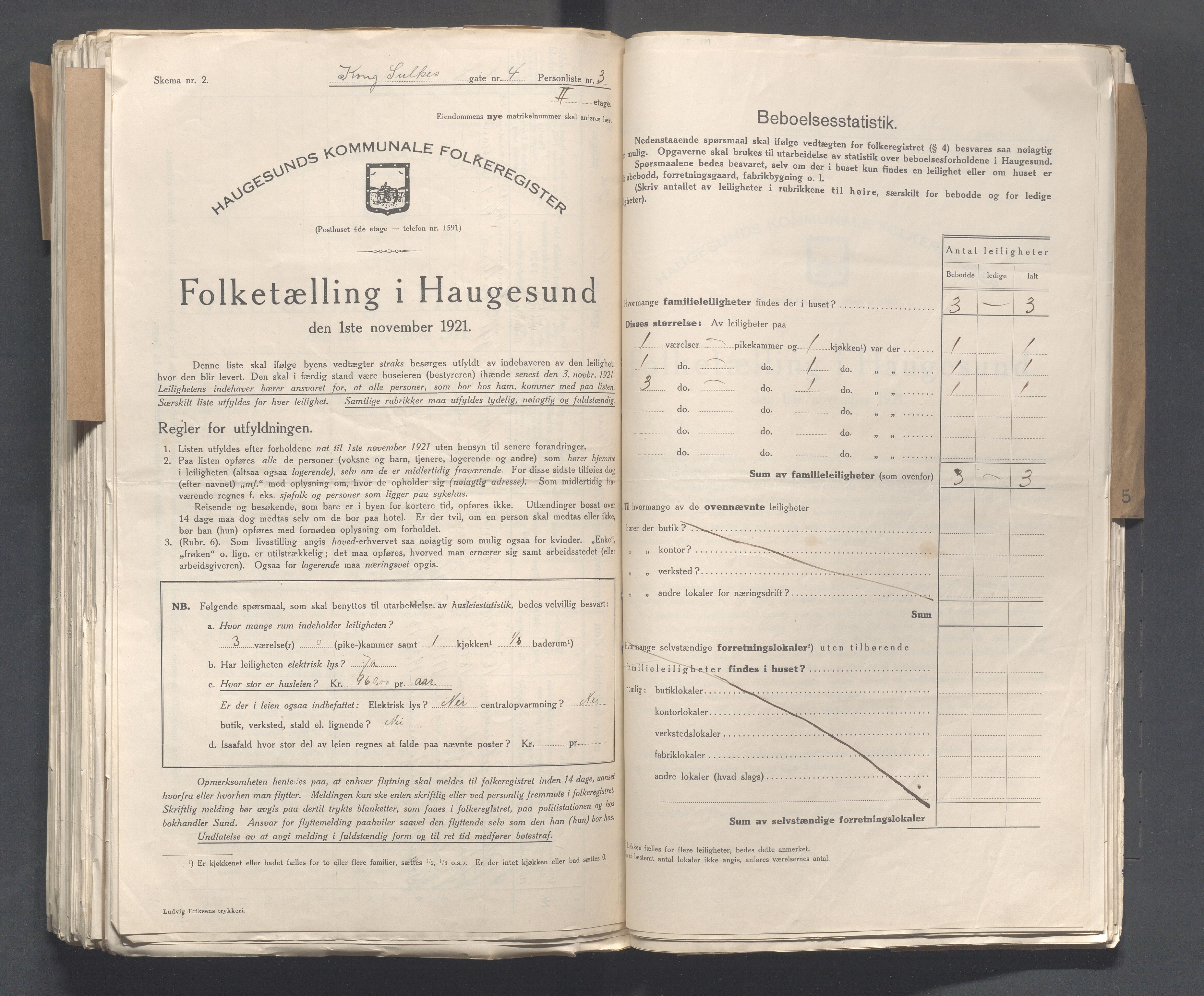 IKAR, Kommunal folketelling 1.11.1921 for Haugesund, 1921, s. 2942