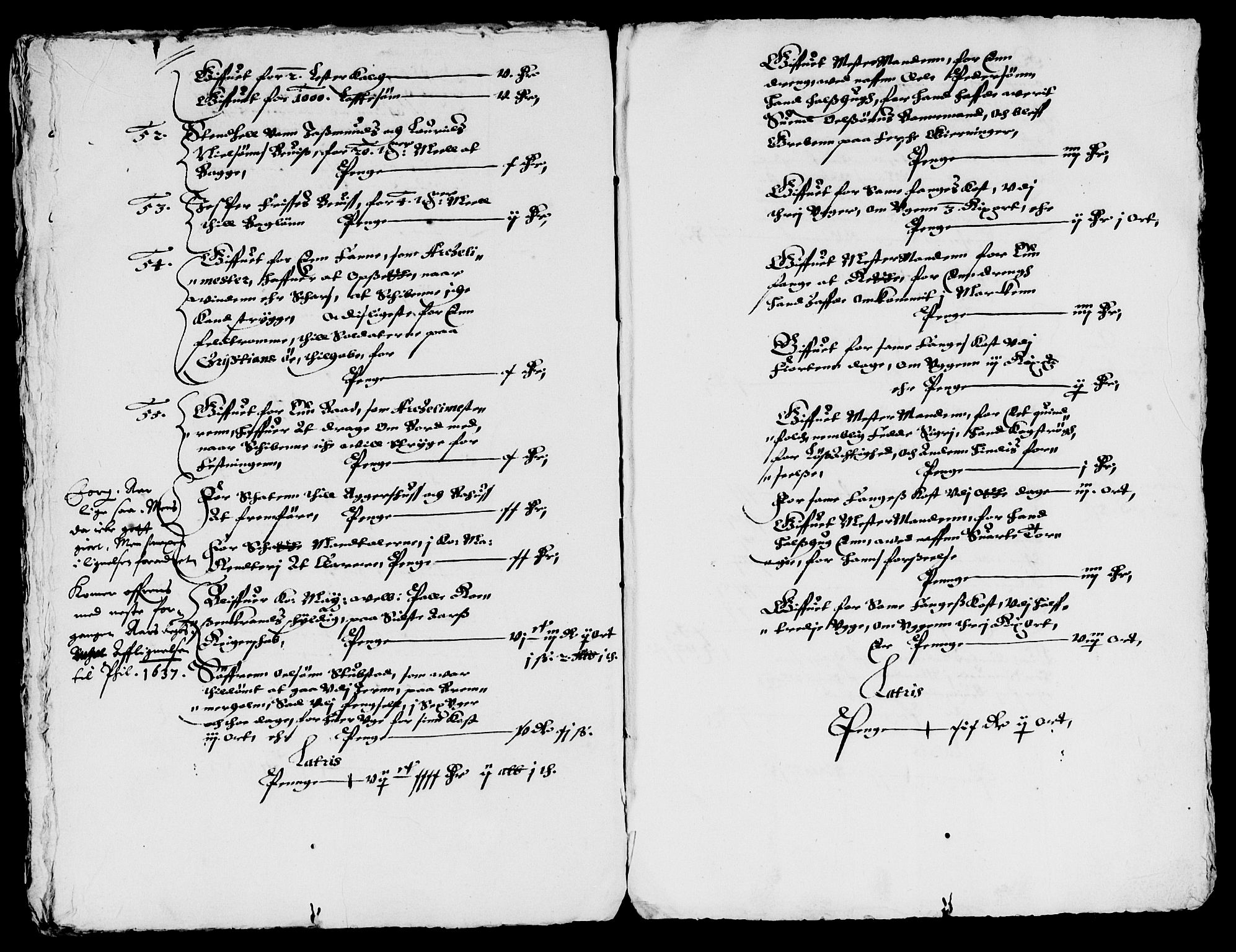 Rentekammeret inntil 1814, Reviderte regnskaper, Lensregnskaper, AV/RA-EA-5023/R/Rb/Rbq/L0026: Nedenes len. Mandals len. Råbyggelag., 1636-1638