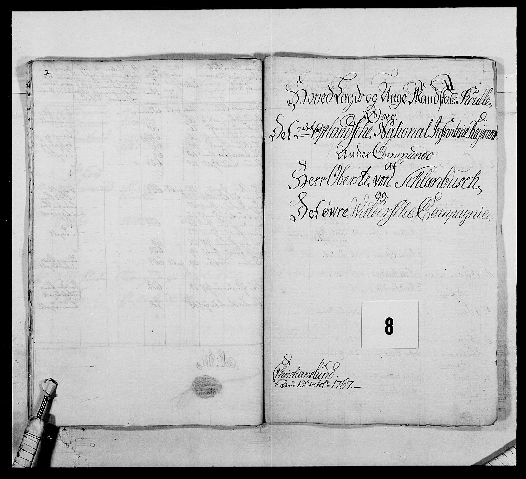 Kommanderende general (KG I) med Det norske krigsdirektorium, AV/RA-EA-5419/E/Ea/L0507: 2. Opplandske regiment, 1766-1767, s. 181