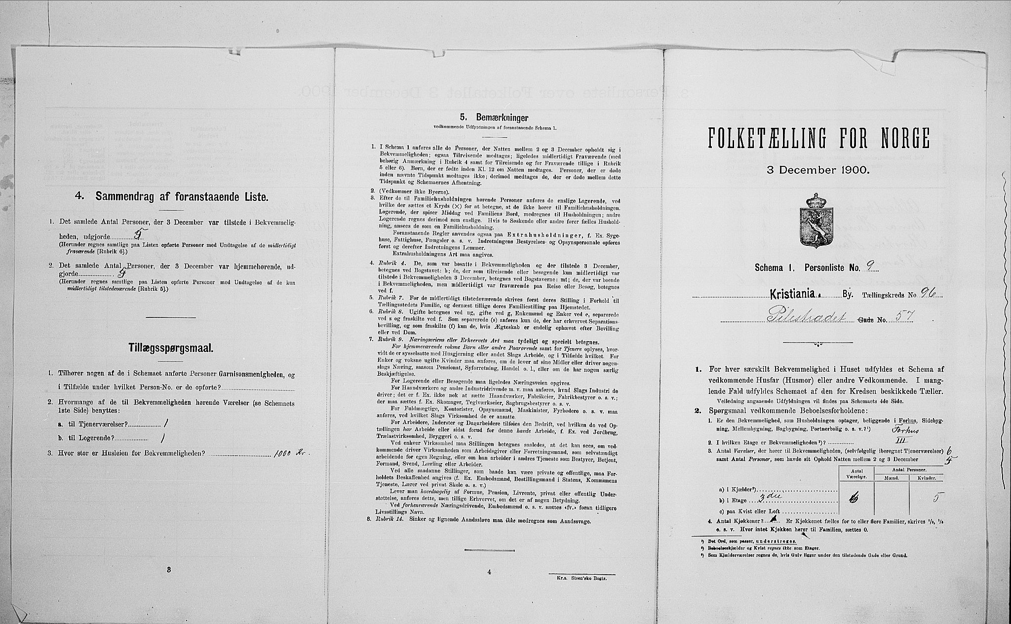 SAO, Folketelling 1900 for 0301 Kristiania kjøpstad, 1900, s. 71848
