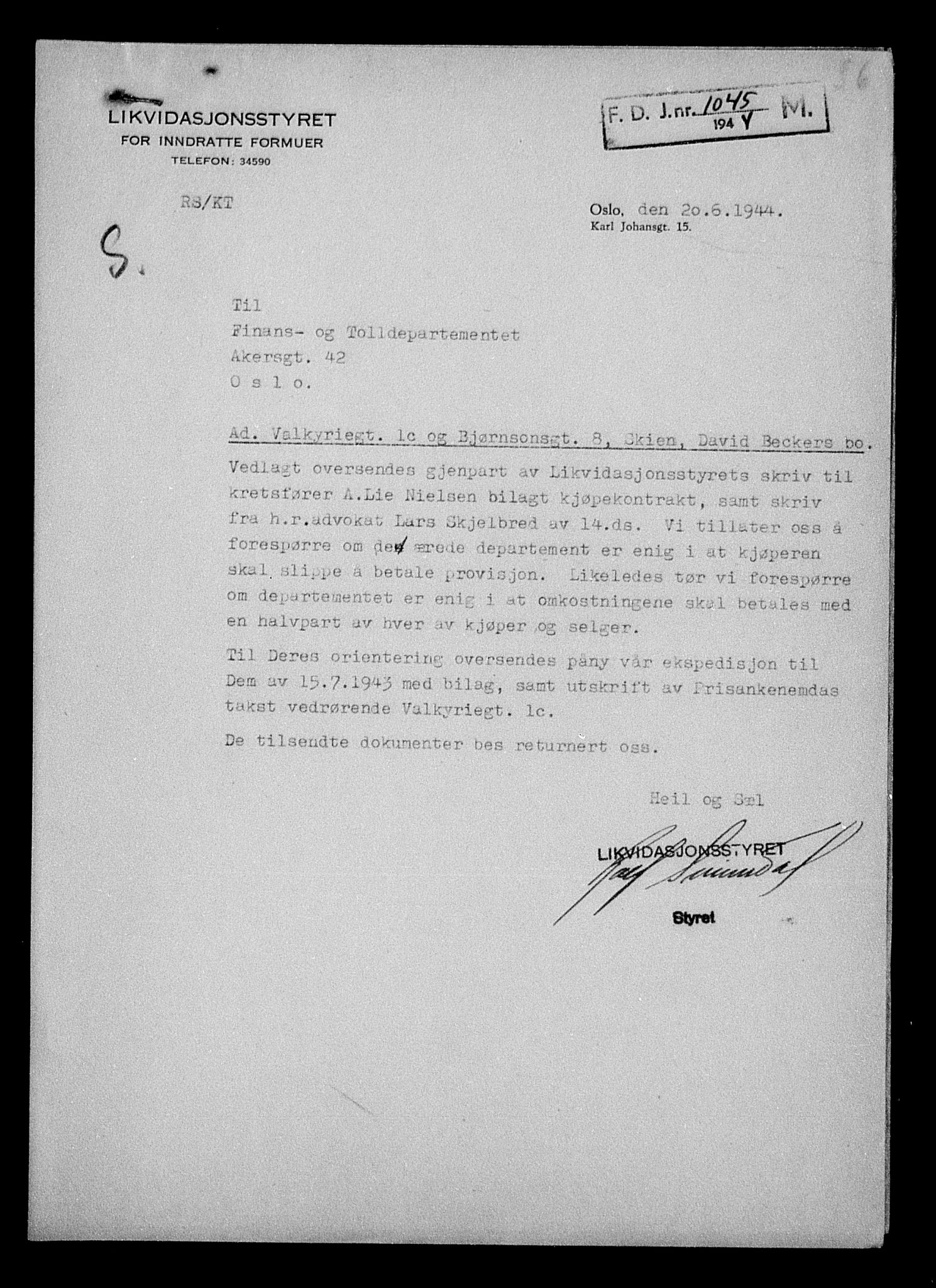 Justisdepartementet, Tilbakeføringskontoret for inndratte formuer, AV/RA-S-1564/H/Hc/Hcd/L0990: --, 1945-1947, s. 116