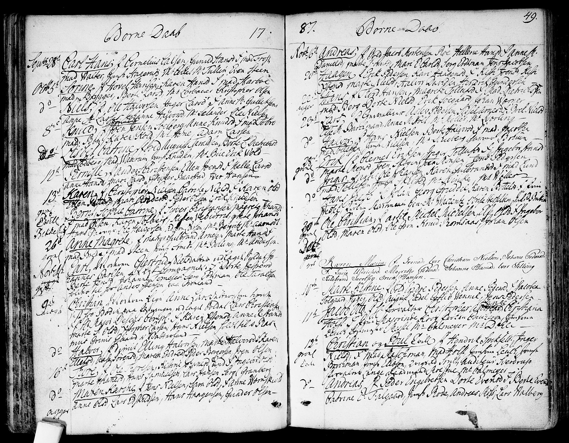 Garnisonsmenigheten Kirkebøker, AV/SAO-A-10846/F/Fa/L0003: Ministerialbok nr. 3, 1777-1809, s. 49