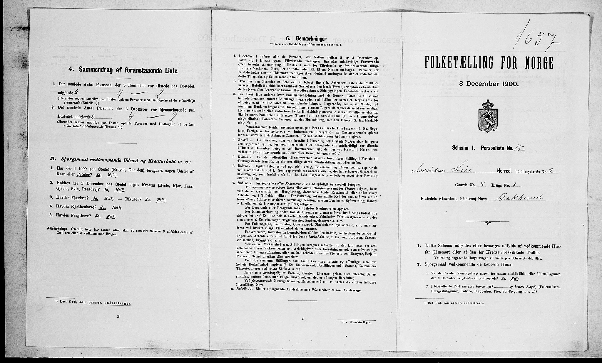 RA, Folketelling 1900 for 0626 Lier herred, 1900, s. 148