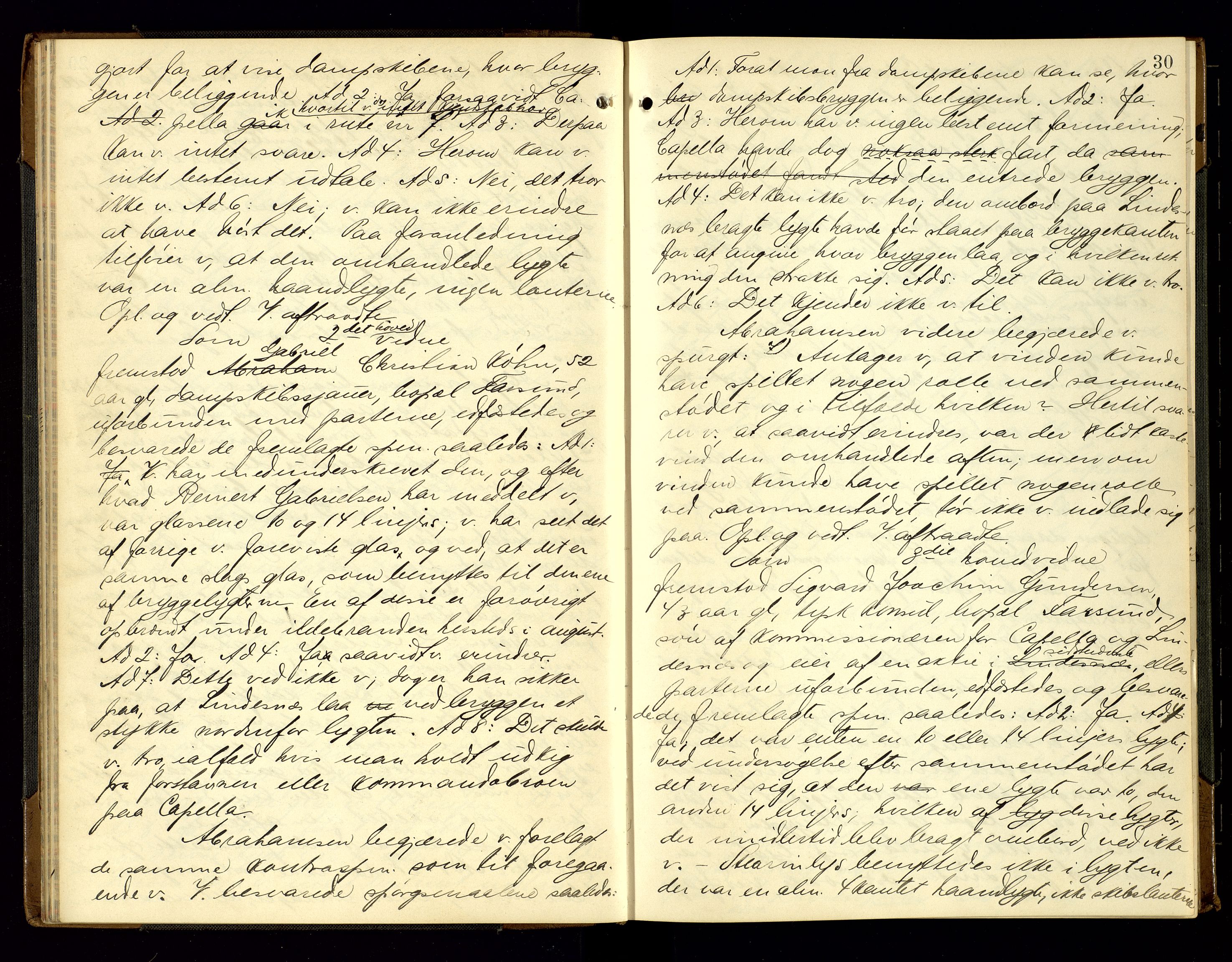 Lyngdal sorenskriveri, AV/SAK-1221-0004/F/Fb/L0093: Ekstrarettsprotokoll nr. 29, 1901-1904, s. 30