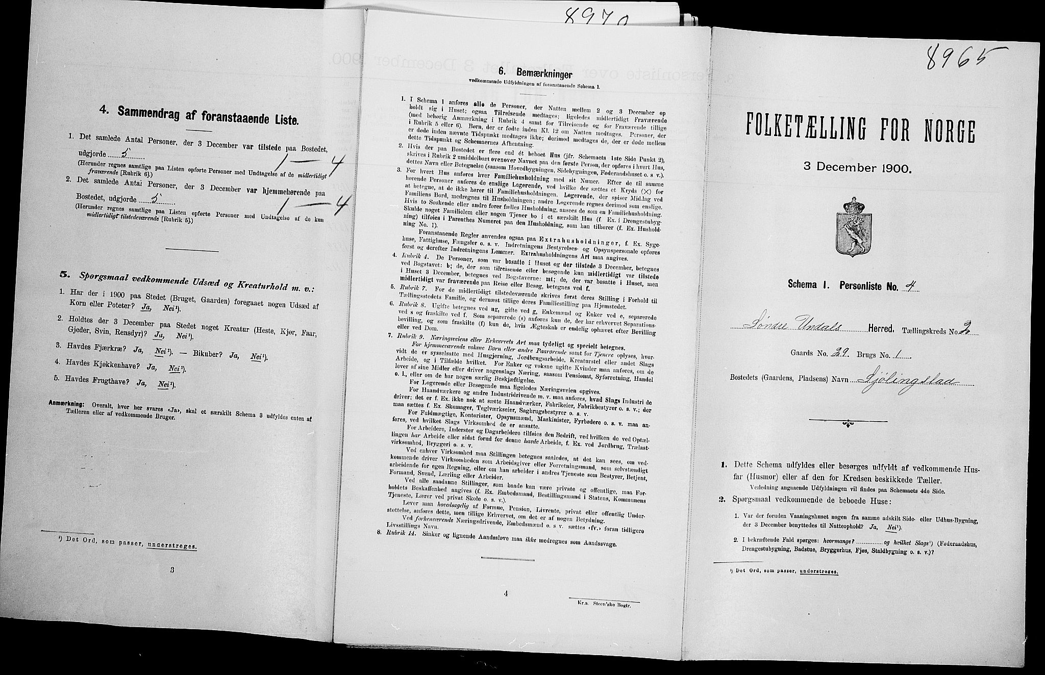 SAK, Folketelling 1900 for 1029 Sør-Audnedal herred, 1900, s. 265