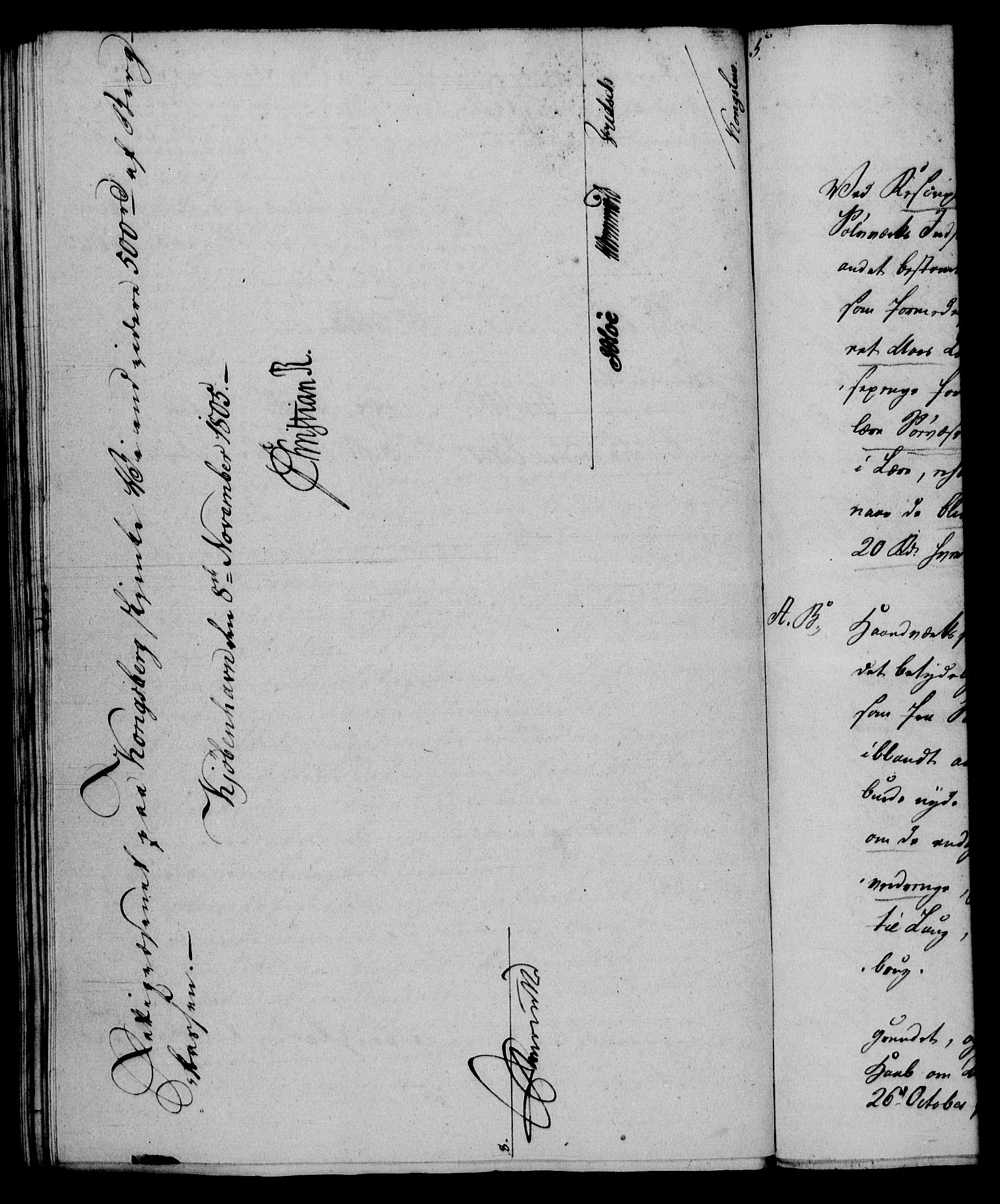 Rentekammeret, Renteskriverkontorene, AV/RA-EA-3115/M/Mf/Mfb/L0007: Relasjons- og resolusjonsprotokoll med register (merket RK 54.13), 1805-1806