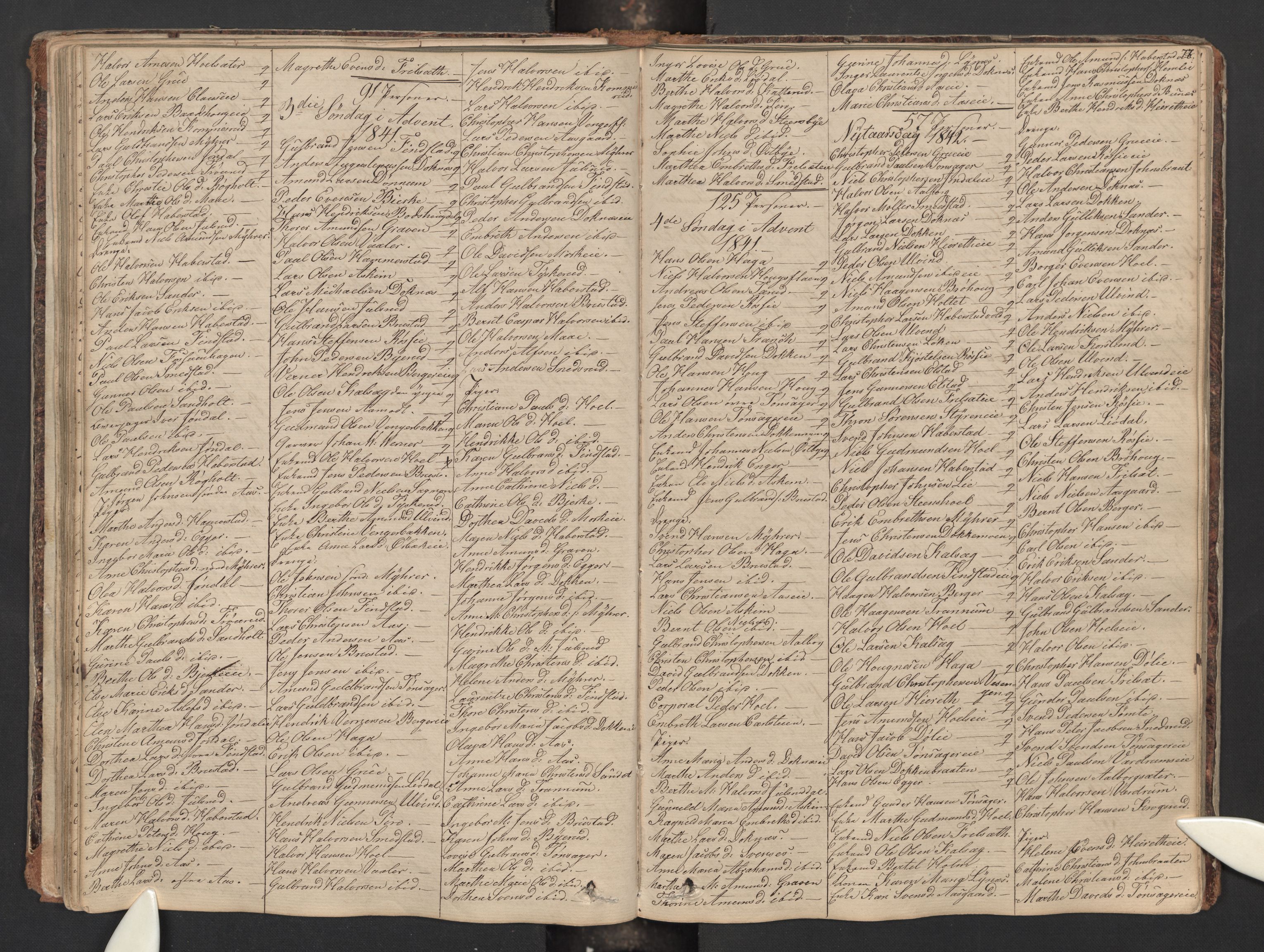 Eidsvoll prestekontor Kirkebøker, AV/SAO-A-10888/M/Ma/L0002: Kommunikantprotokoll nr. I 2, 1834-1847, s. 77