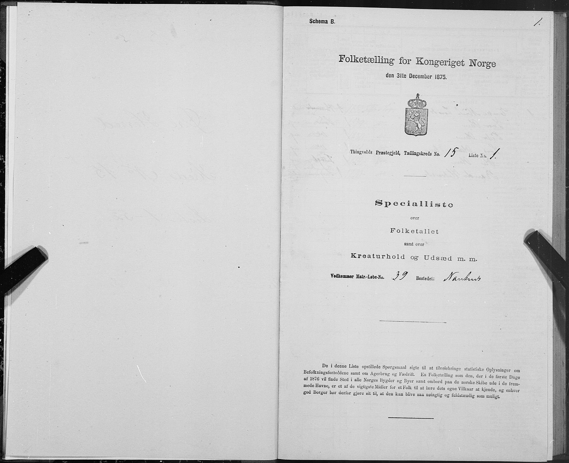 SAT, Folketelling 1875 for 1560P Tingvoll prestegjeld, 1875, s. 6001