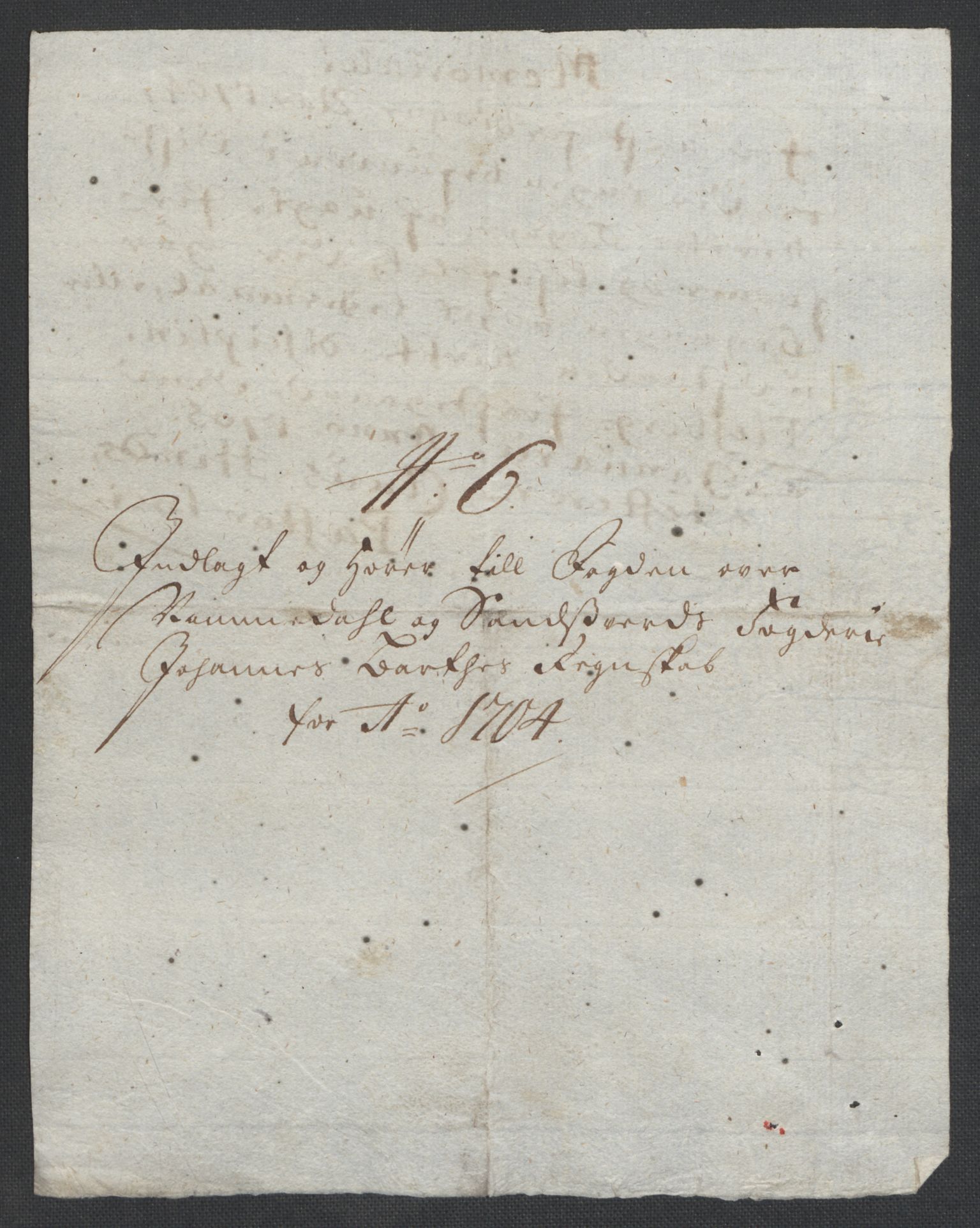 Rentekammeret inntil 1814, Reviderte regnskaper, Fogderegnskap, RA/EA-4092/R24/L1582: Fogderegnskap Numedal og Sandsvær, 1704, s. 54