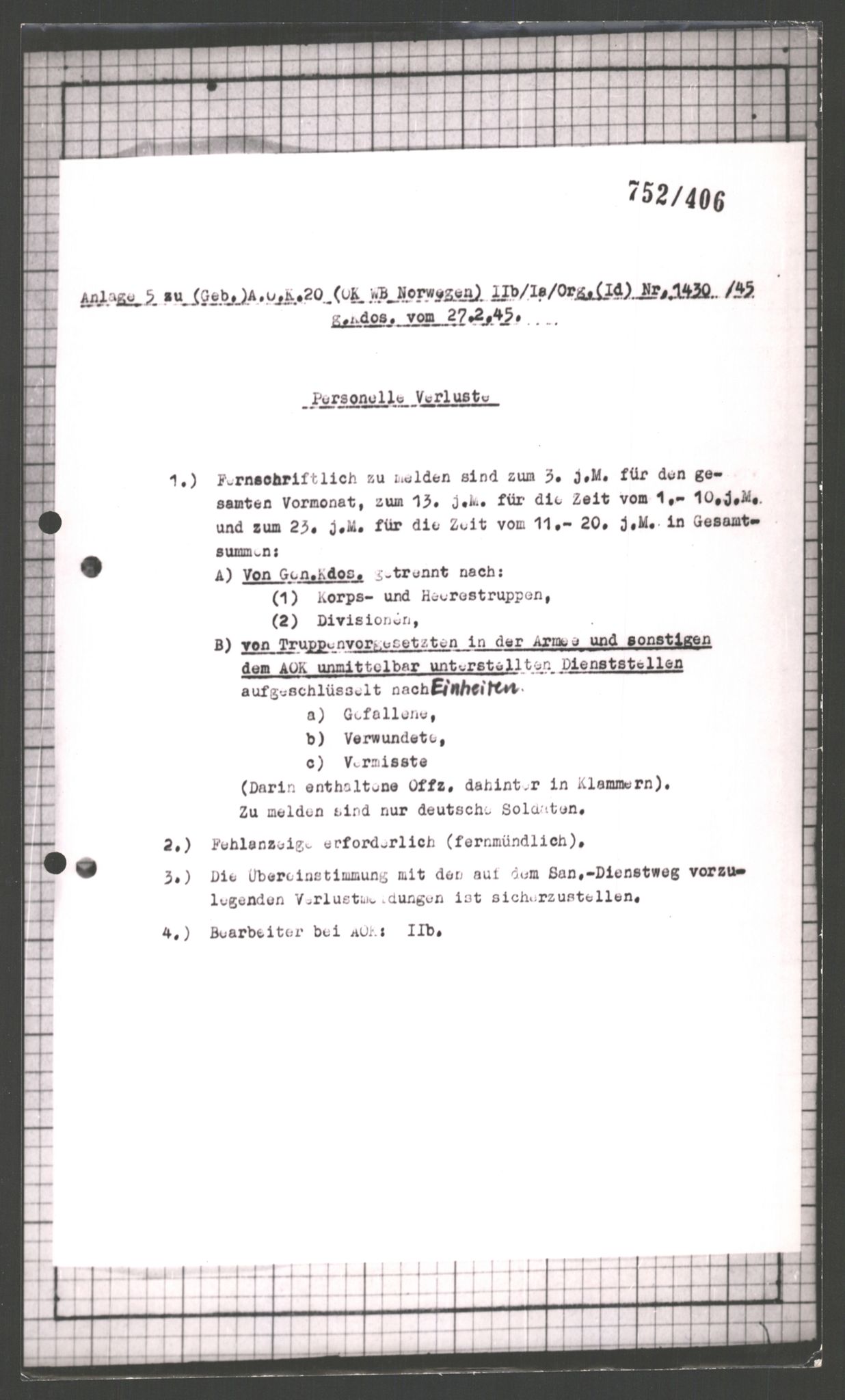 Forsvarets Overkommando. 2 kontor. Arkiv 11.4. Spredte tyske arkivsaker, AV/RA-RAFA-7031/D/Dar/Dara/L0003: Krigsdagbøker for 20. Gebirgs-Armee-Oberkommando (AOK 20), 1945, s. 356