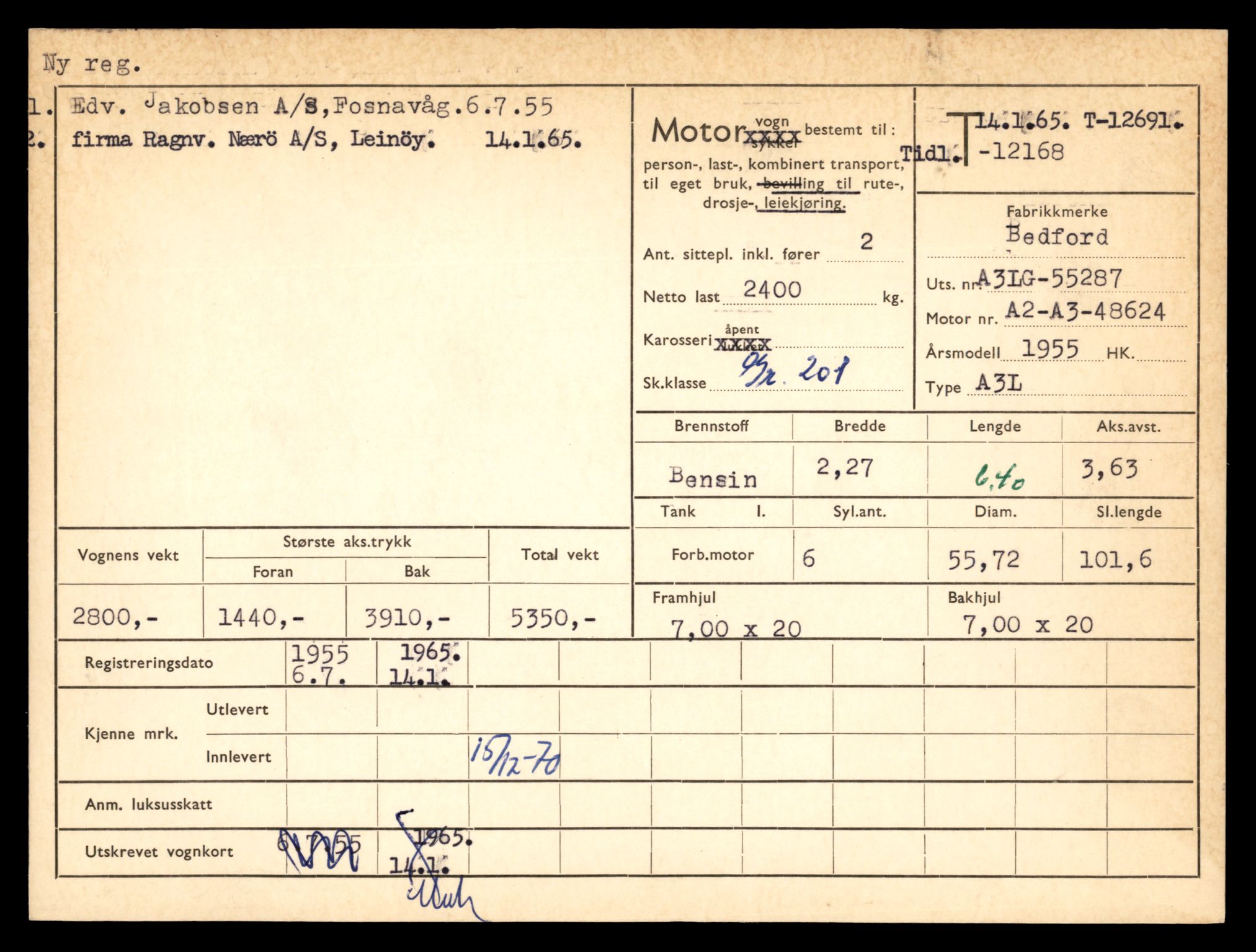 Møre og Romsdal vegkontor - Ålesund trafikkstasjon, AV/SAT-A-4099/F/Fe/L0035: Registreringskort for kjøretøy T 12653 - T 12829, 1927-1998, s. 721