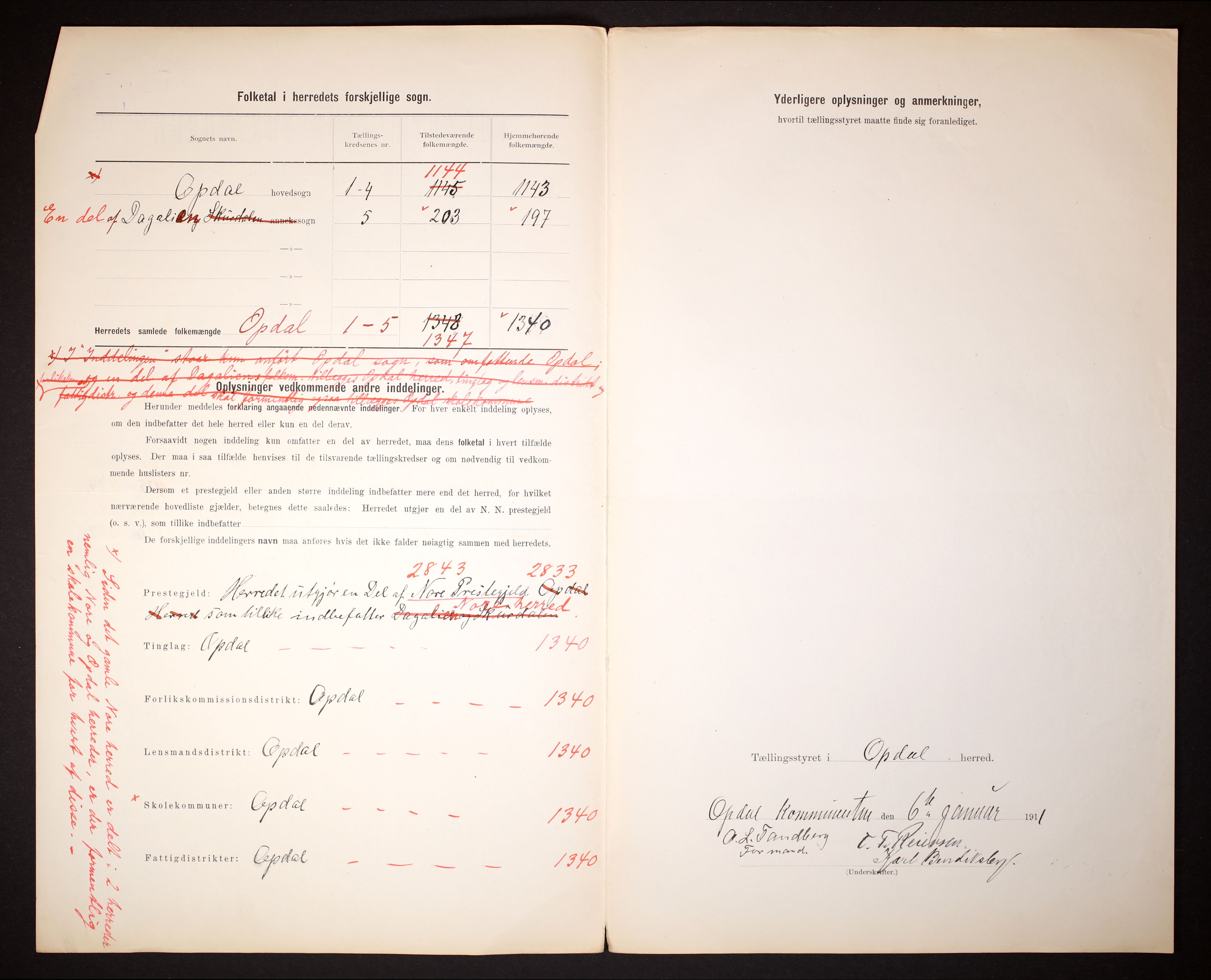 RA, Folketelling 1910 for 0634 Uvdal herred, 1910, s. 3