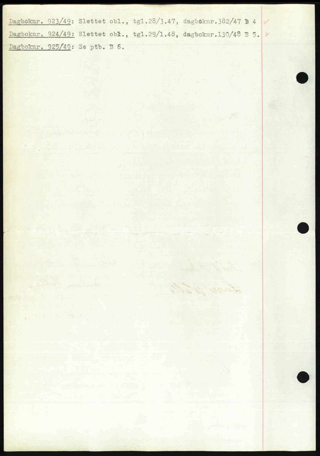 Nedenes sorenskriveri, SAK/1221-0006/G/Gb/Gba/L0060: Pantebok nr. A12, 1948-1949, Dagboknr: 923/1949