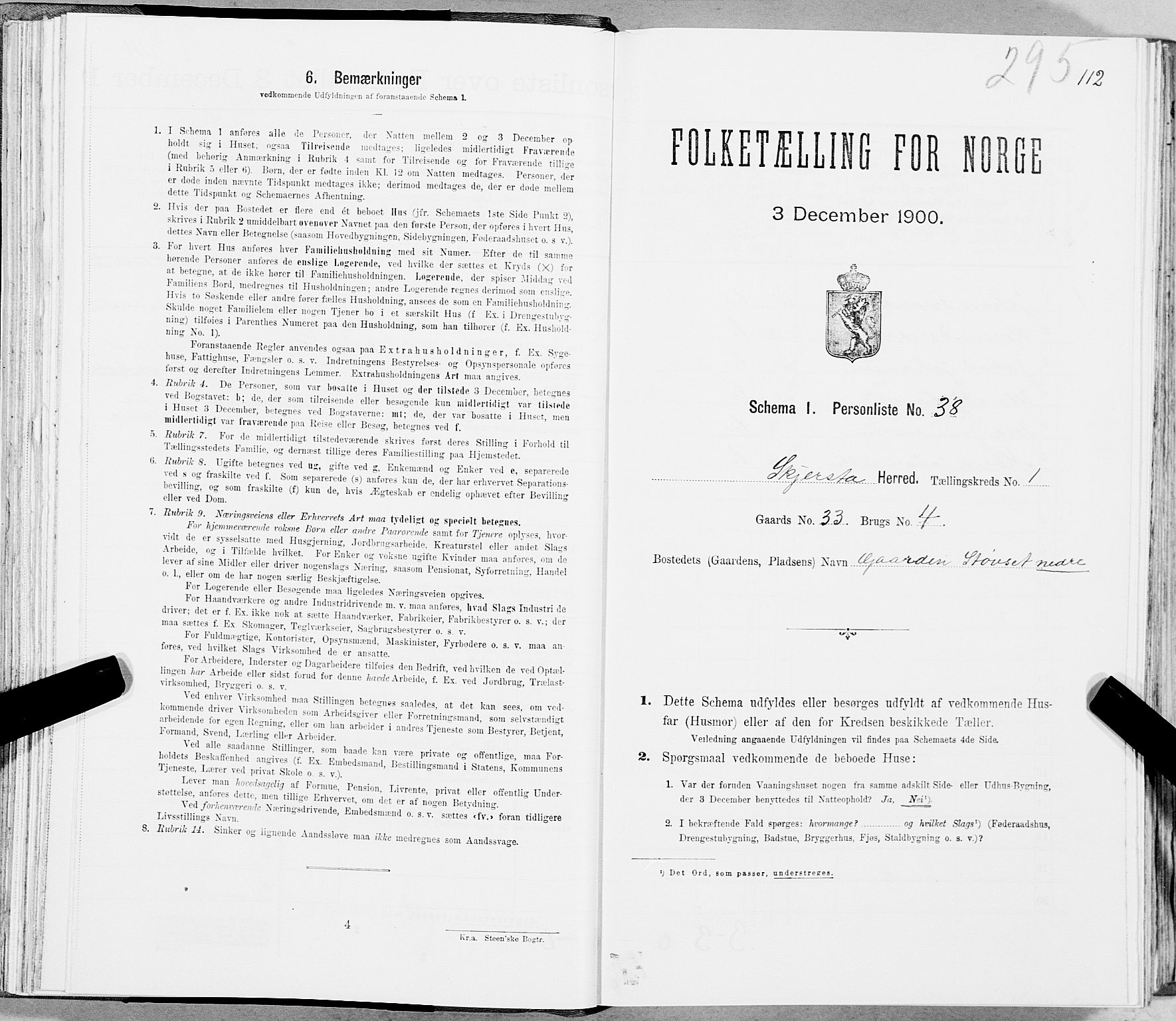 SAT, Folketelling 1900 for 1842 Skjerstad herred, 1900, s. 112