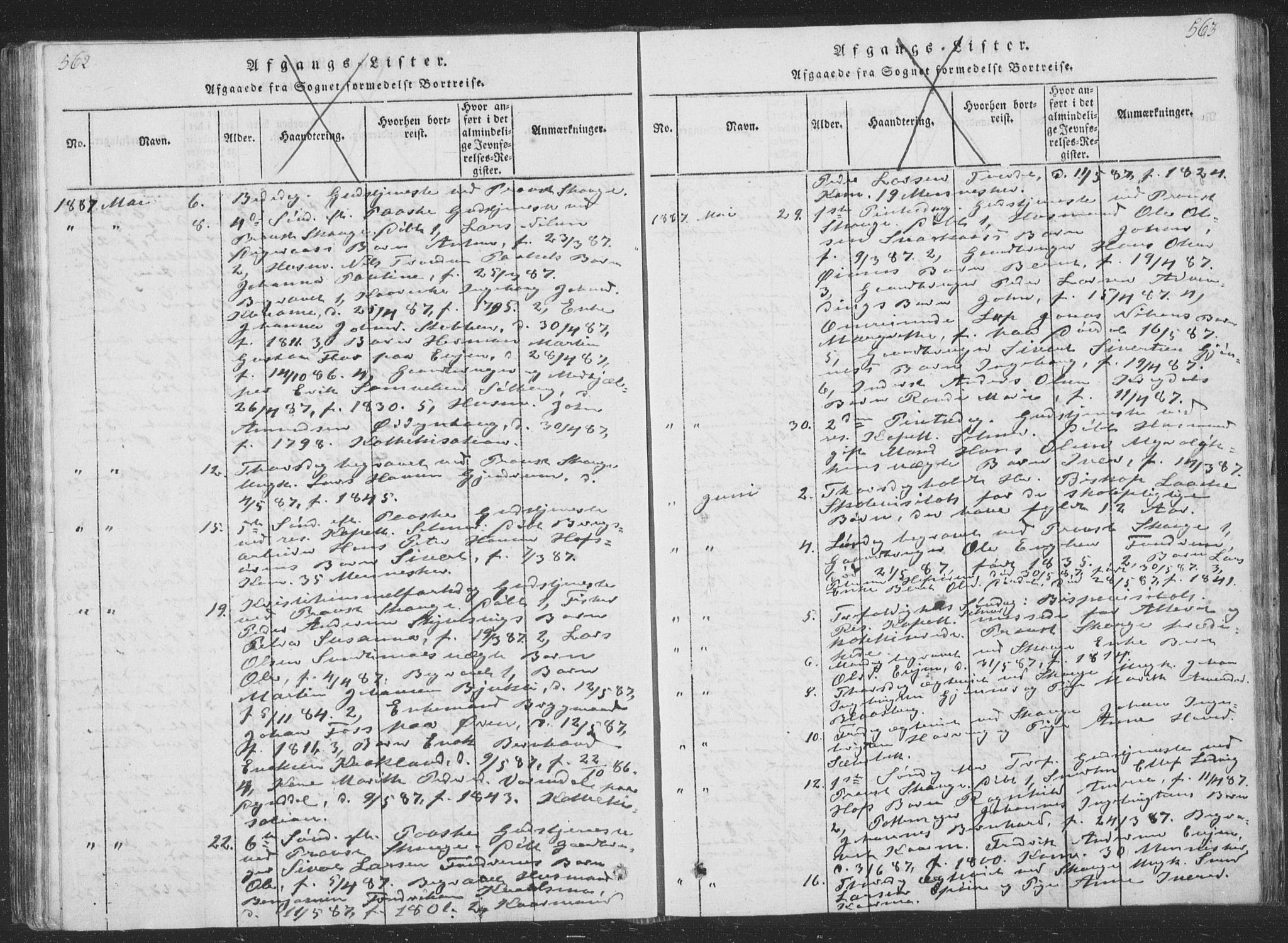 Ministerialprotokoller, klokkerbøker og fødselsregistre - Sør-Trøndelag, SAT/A-1456/668/L0816: Klokkerbok nr. 668C05, 1816-1893, s. 562-563