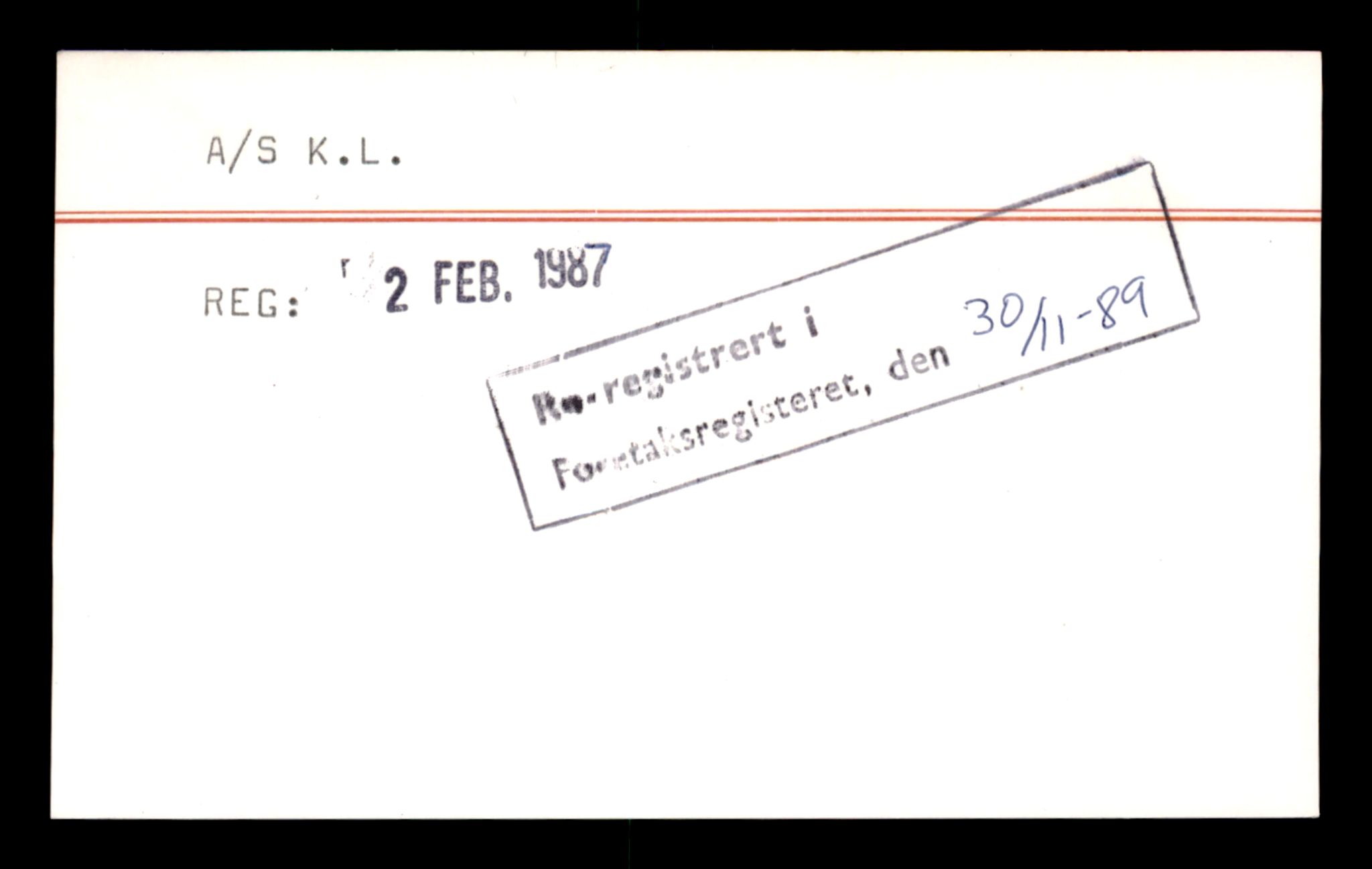Oslo byfogd, Handelsregisteret, AV/SAT-A-10867/G/Ga/Gad/L0016: Kartotekkort, Kl-Ku, 1890-1990