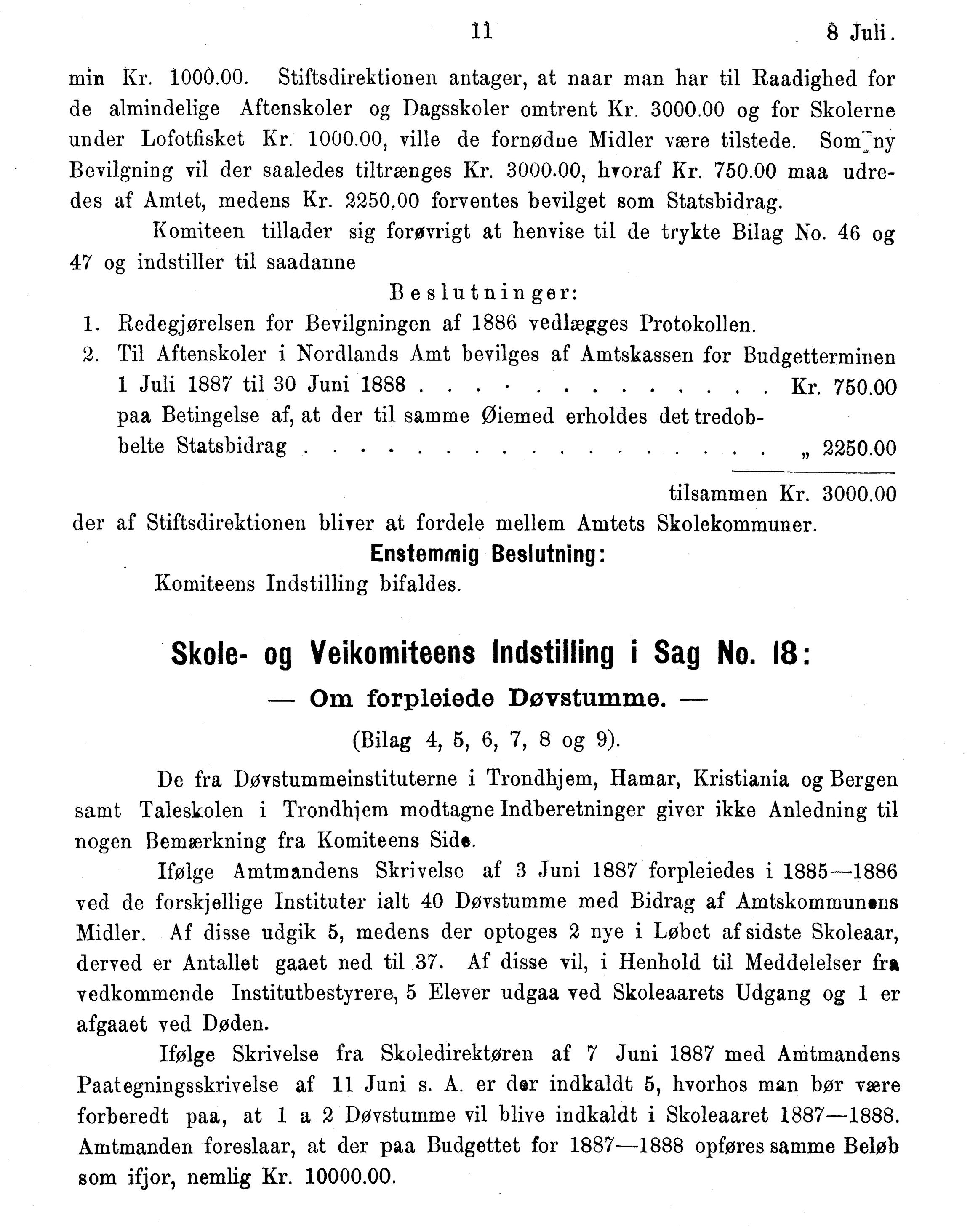 Nordland Fylkeskommune. Fylkestinget, AIN/NFK-17/176/A/Ac/L0015: Fylkestingsforhandlinger 1886-1890, 1886-1890