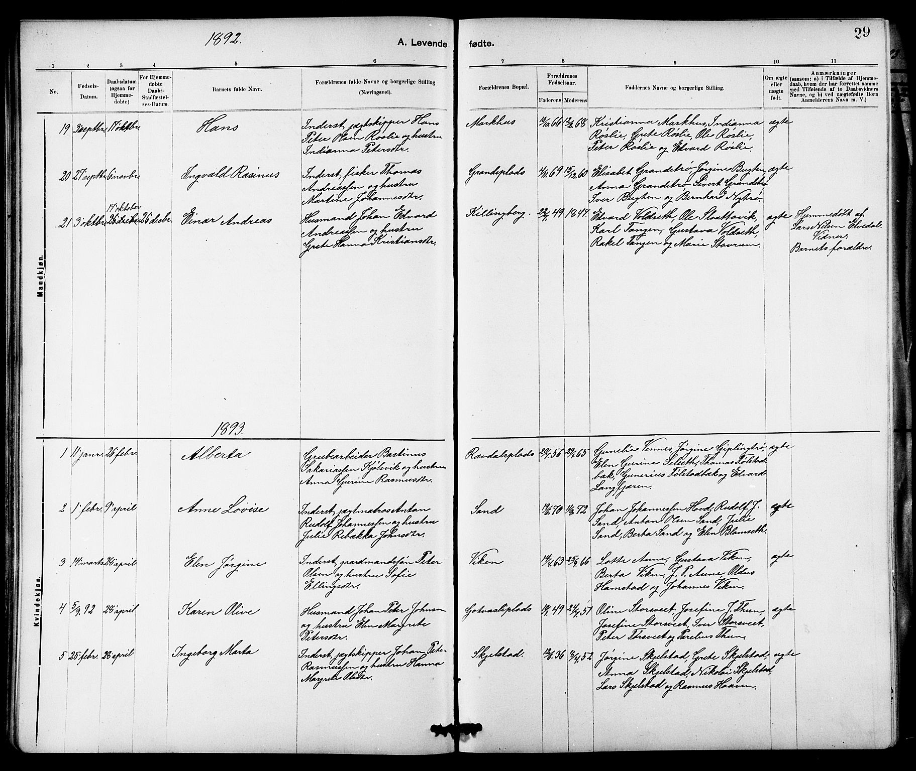 Ministerialprotokoller, klokkerbøker og fødselsregistre - Nord-Trøndelag, SAT/A-1458/744/L0423: Klokkerbok nr. 744C02, 1886-1905, s. 29