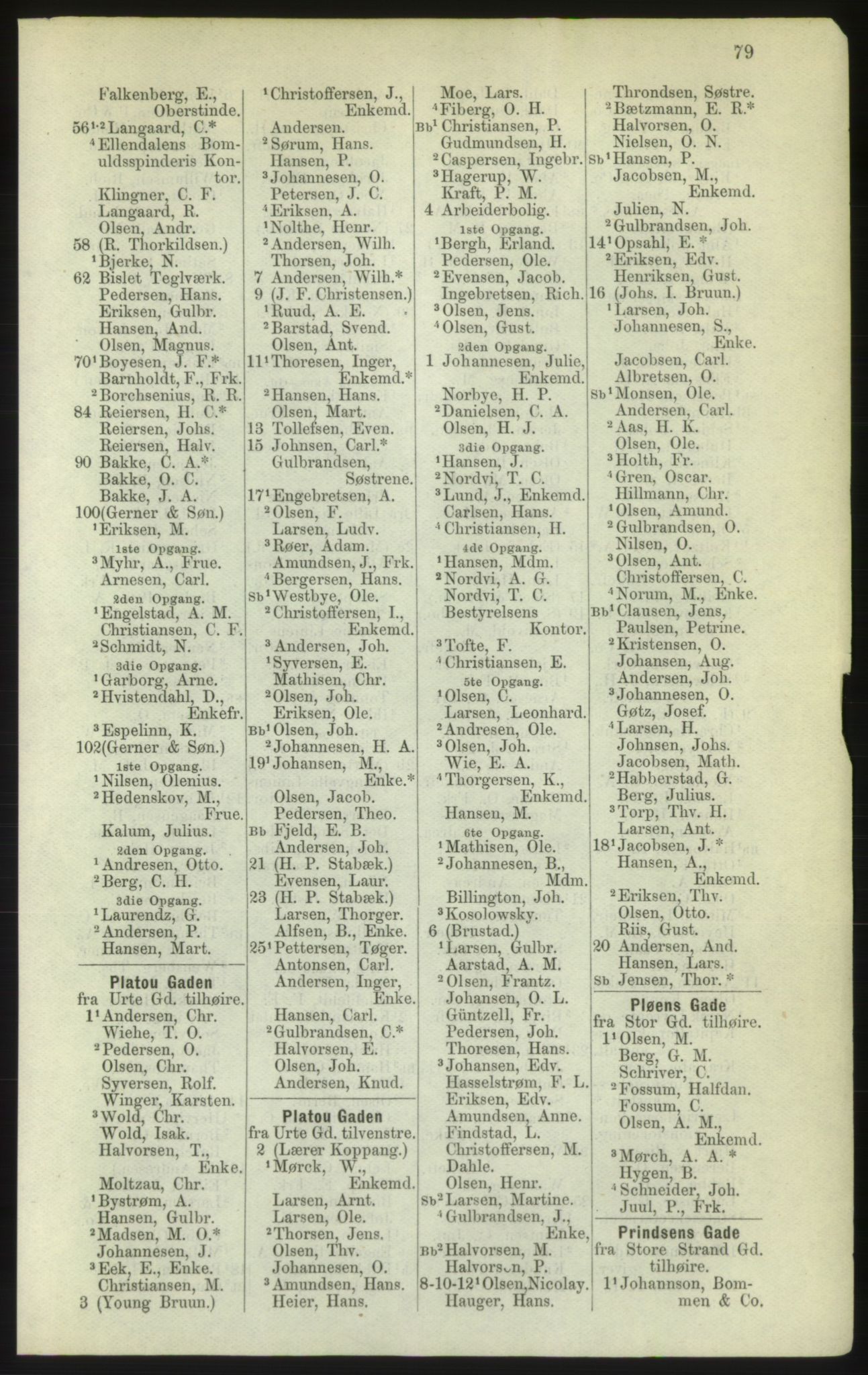 Kristiania/Oslo adressebok, PUBL/-, 1882, s. 79