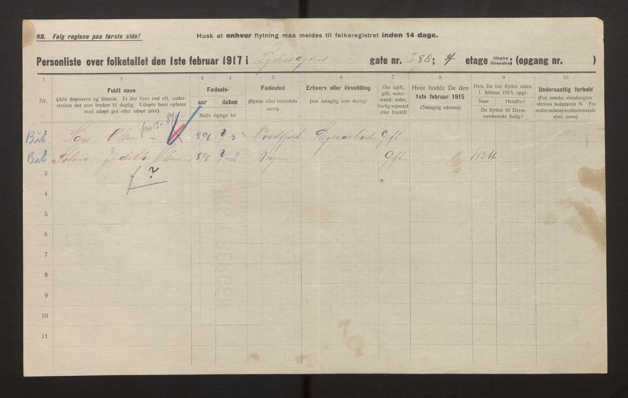 SAB, Kommunal folketelling 1917 for Bergen kjøpstad, 1917, s. 22244