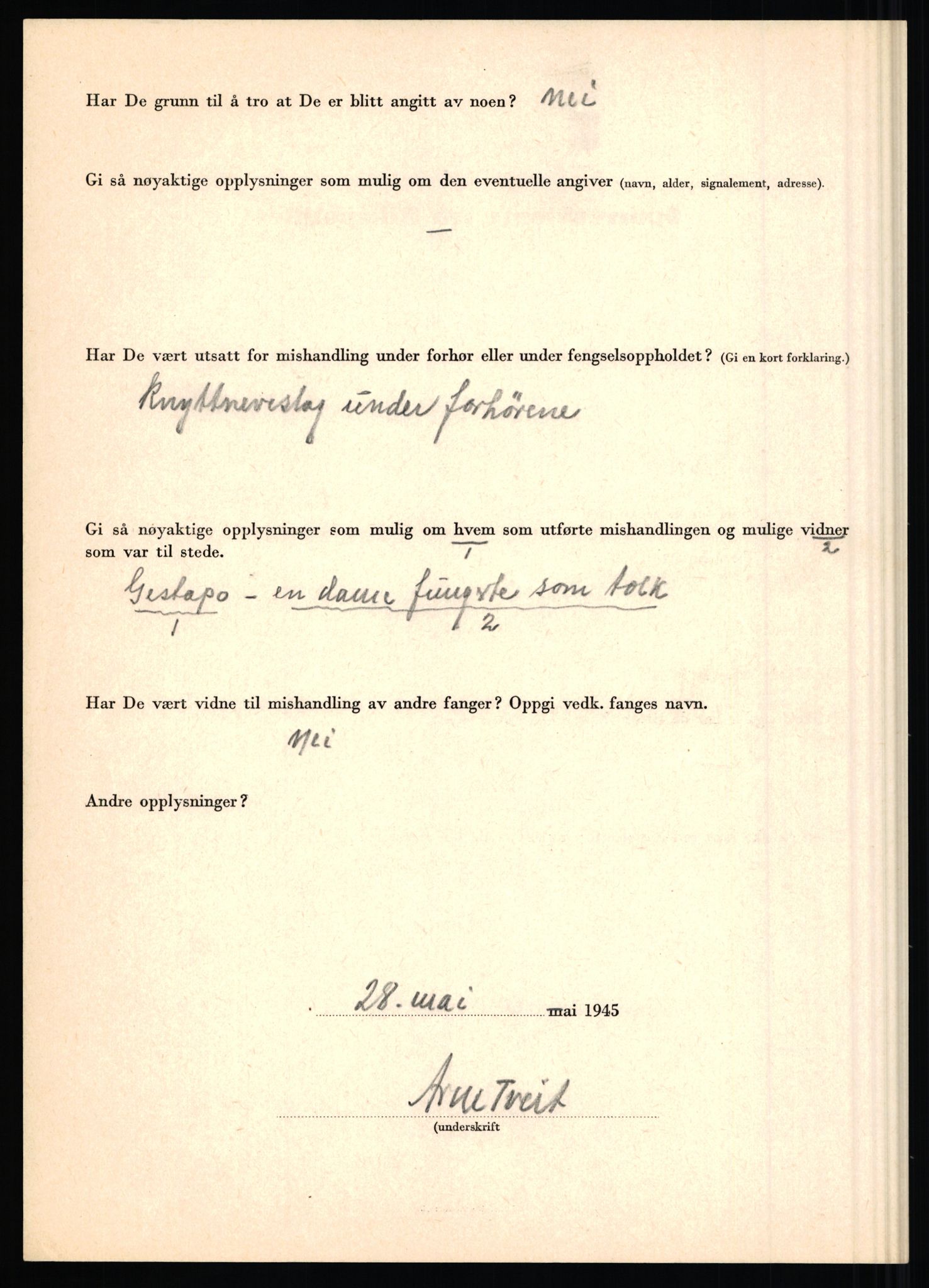 Rikspolitisjefen, AV/RA-S-1560/L/L0017: Tidemann, Hermann G. - Veum, Tjostolv, 1940-1945, s. 536