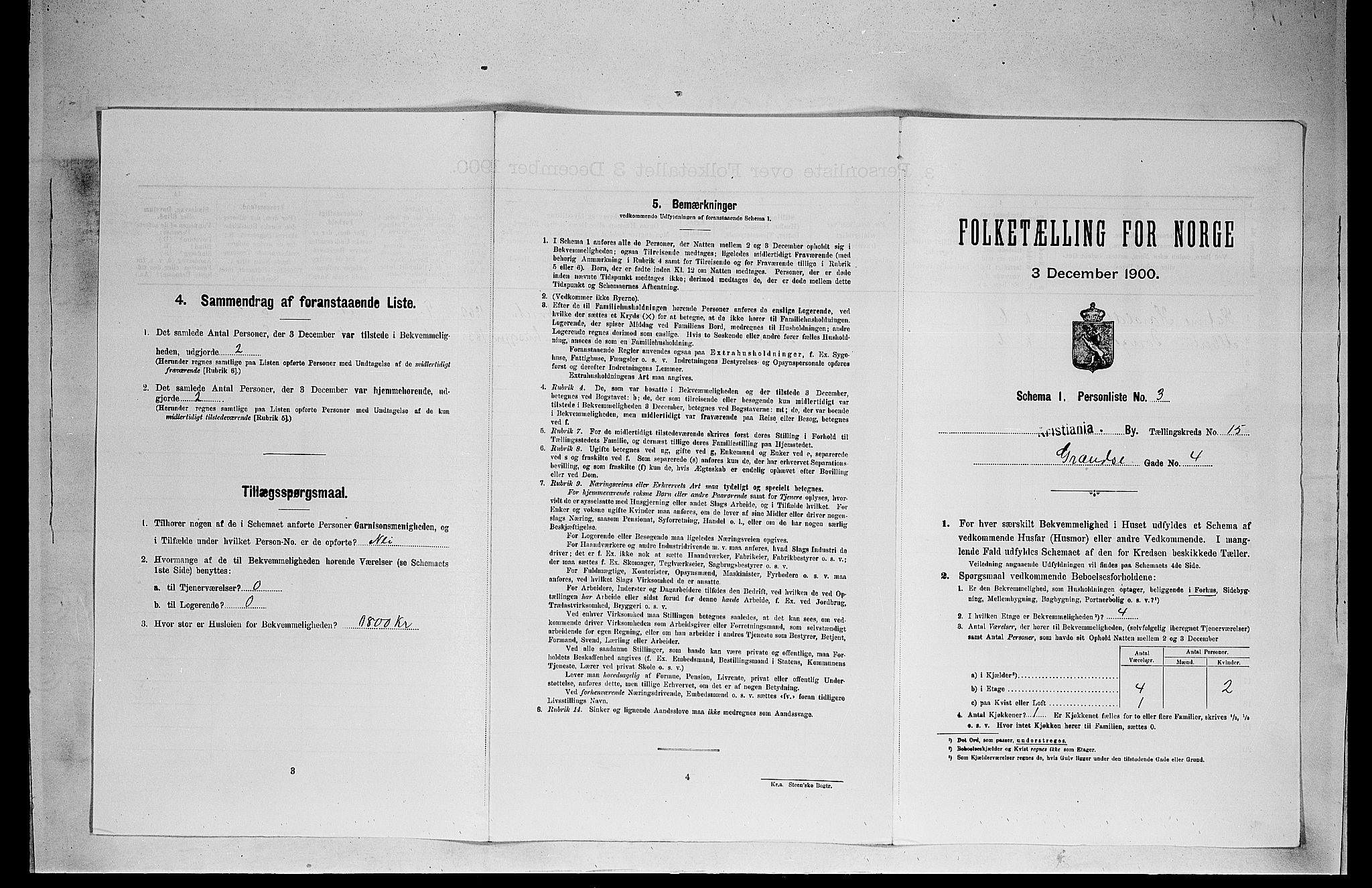 SAO, Folketelling 1900 for 0301 Kristiania kjøpstad, 1900, s. 29285