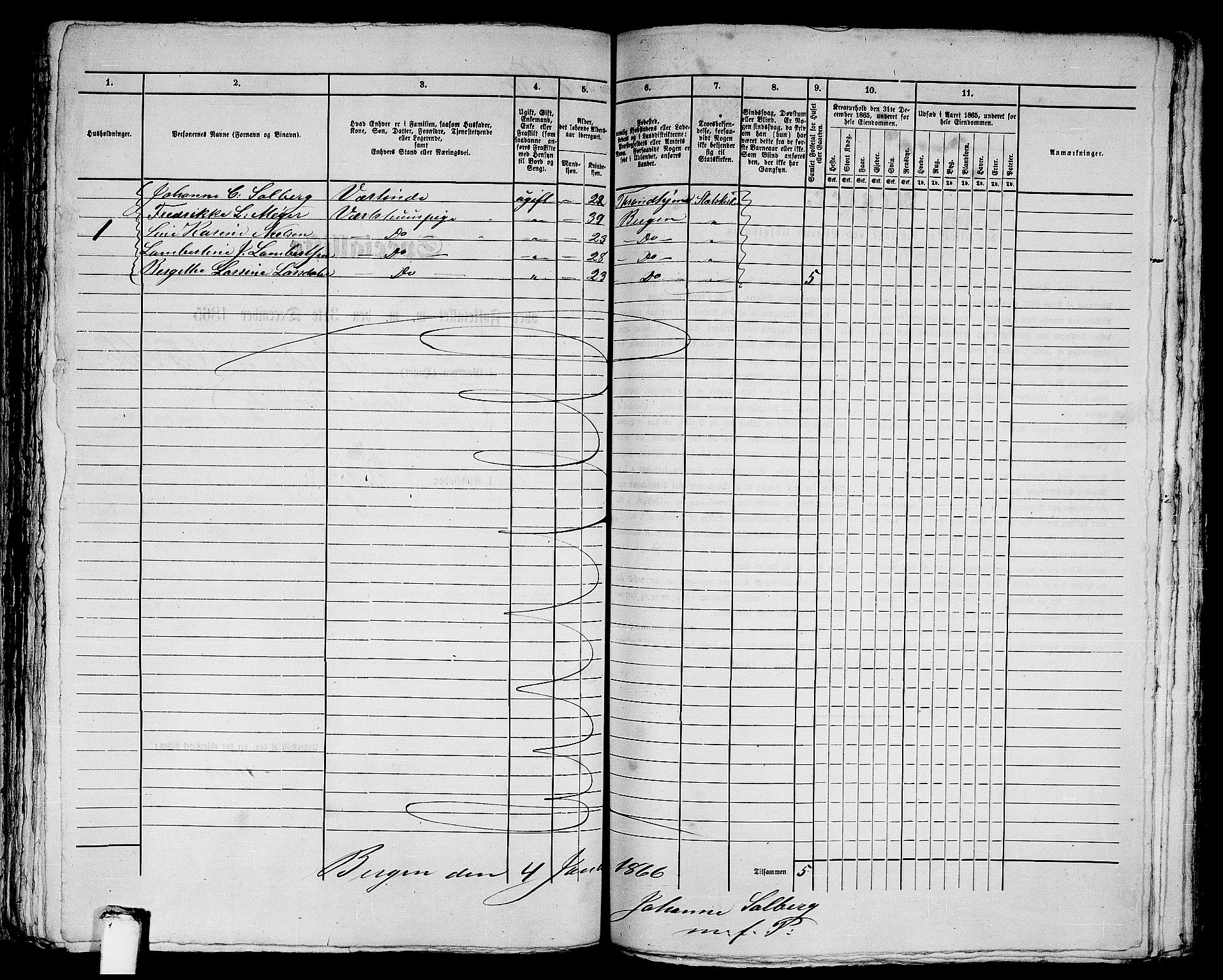 RA, Folketelling 1865 for 1301 Bergen kjøpstad, 1865, s. 1851