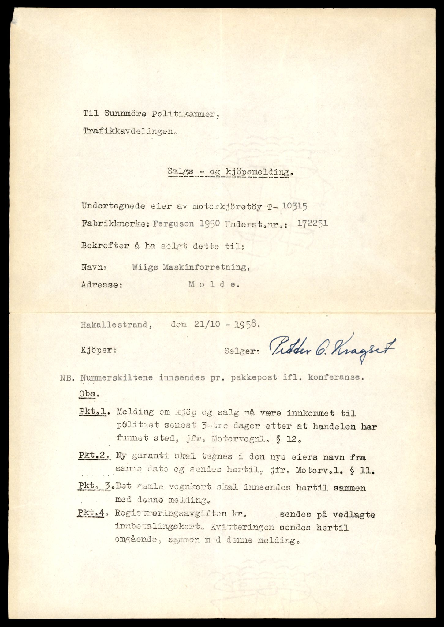 Møre og Romsdal vegkontor - Ålesund trafikkstasjon, AV/SAT-A-4099/F/Fe/L0019: Registreringskort for kjøretøy T 10228 - T 10350, 1927-1998, s. 2205