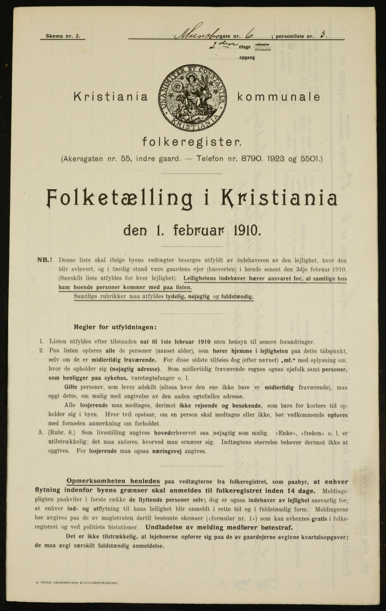 OBA, Kommunal folketelling 1.2.1910 for Kristiania, 1910, s. 64453