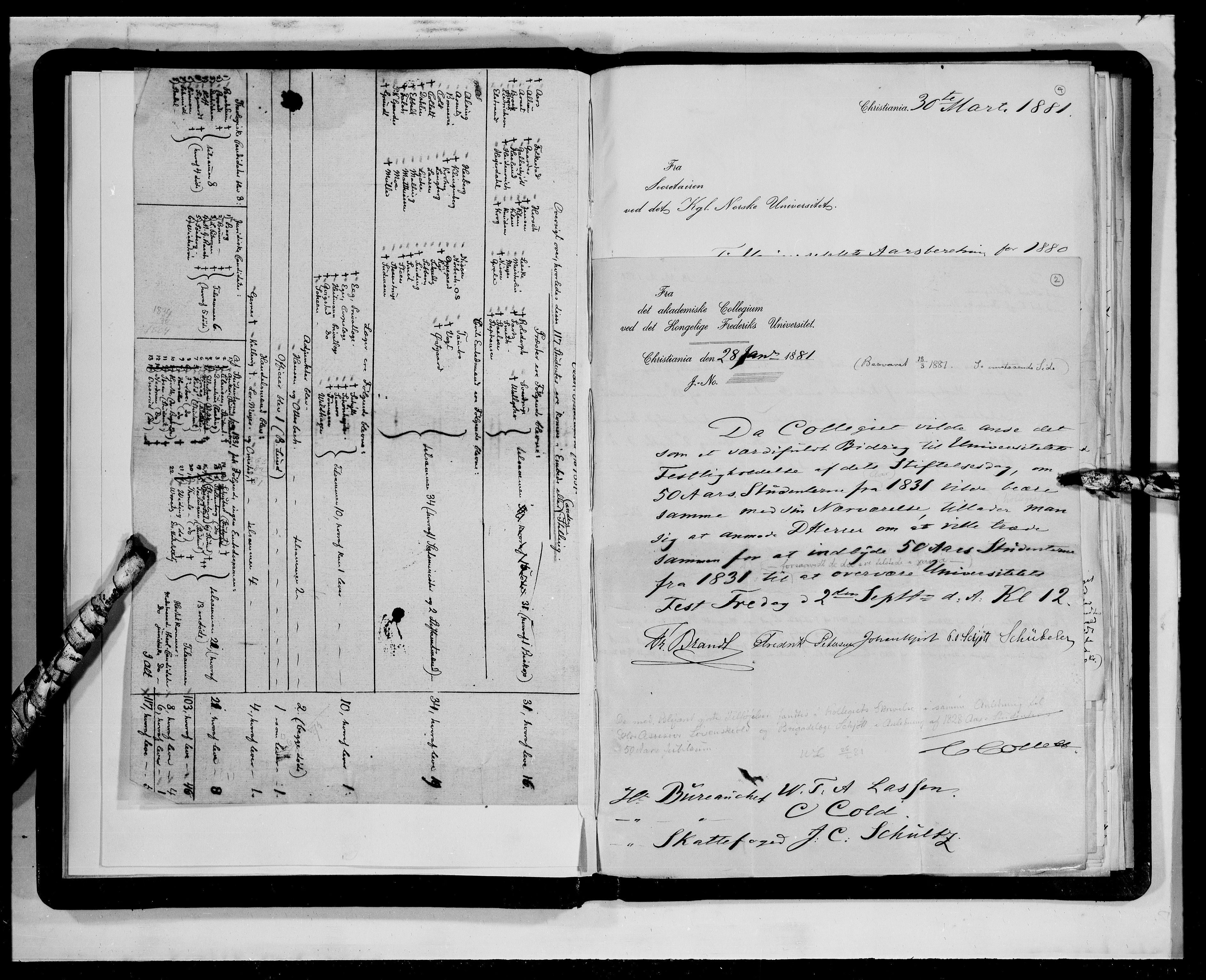 Lassens samlinger, AV/RA-PA-0051/F/Fb/L0071: Studentene fra 1831 - 50-årsjubileet, 1881, s. 6