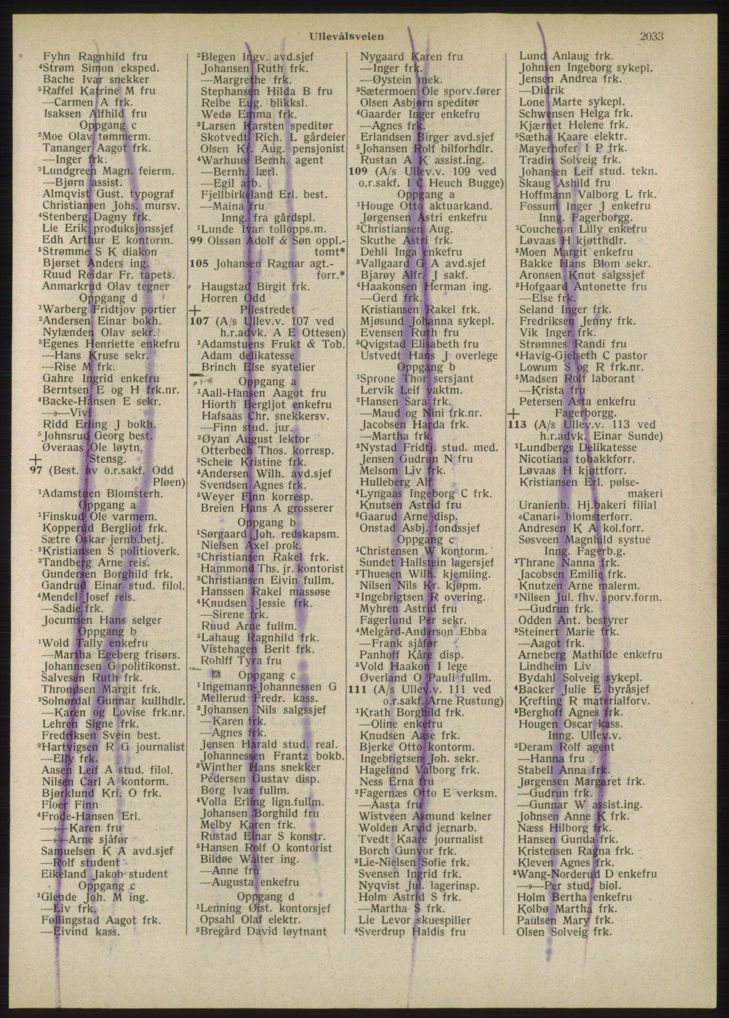 Kristiania/Oslo adressebok, PUBL/-, 1947, s. 2033