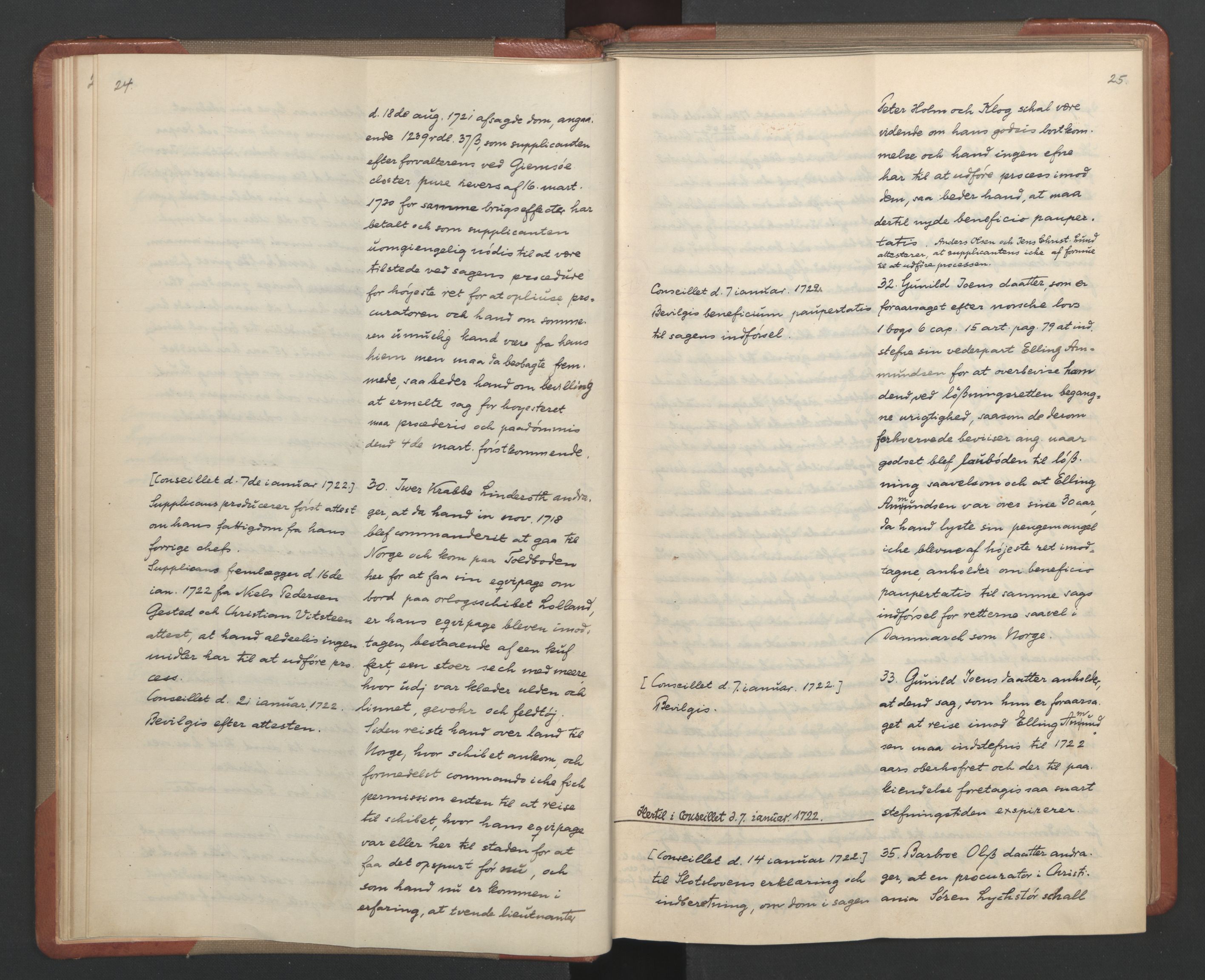Avskriftsamlingen, AV/RA-EA-4022/F/Fa/L0085: Supplikker, 1722, s. 16