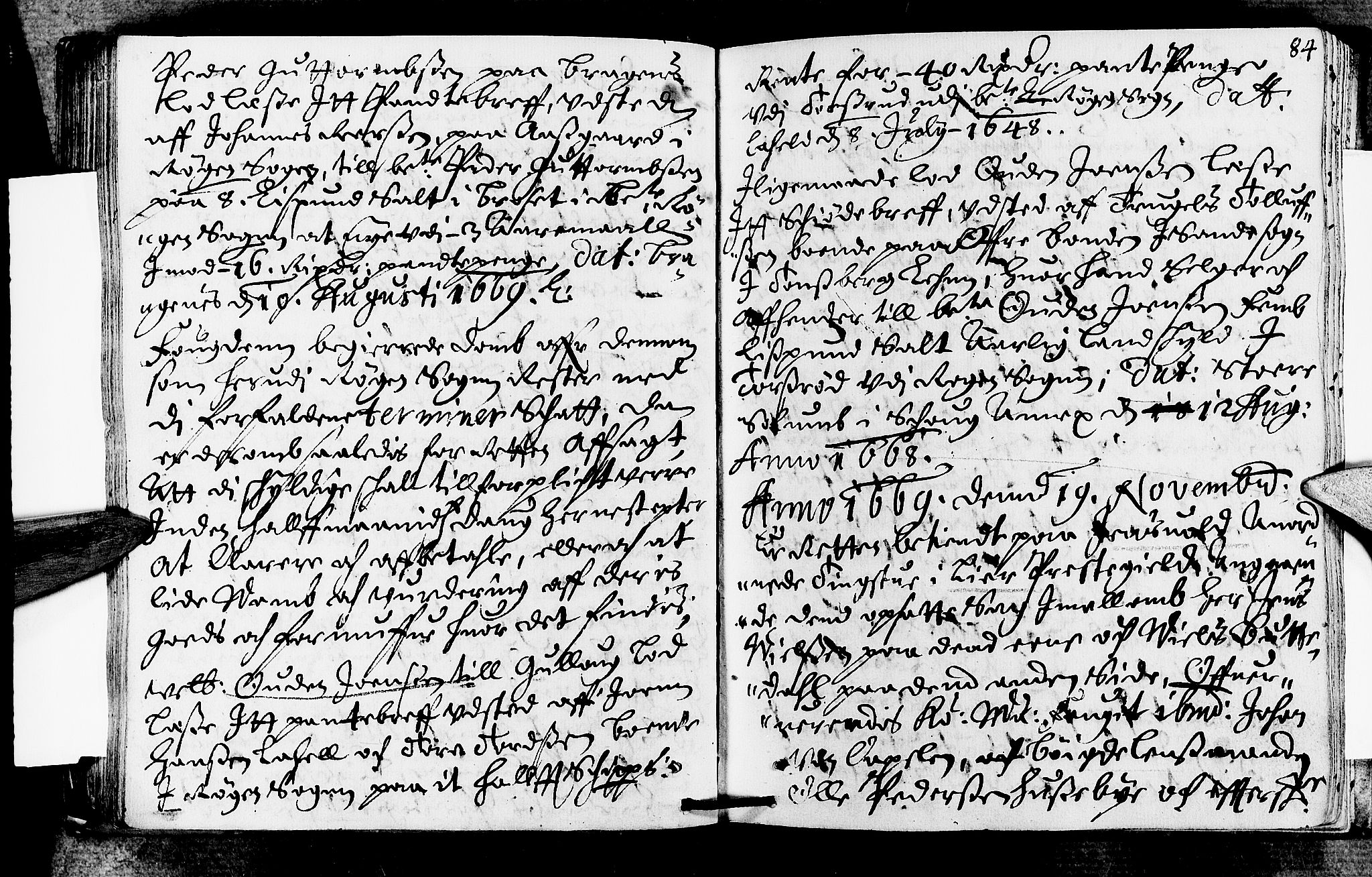 Lier, Røyken og Hurum sorenskriveri, SAKO/A-89/F/Fa/L0010: Tingbok, 1669, s. 84
