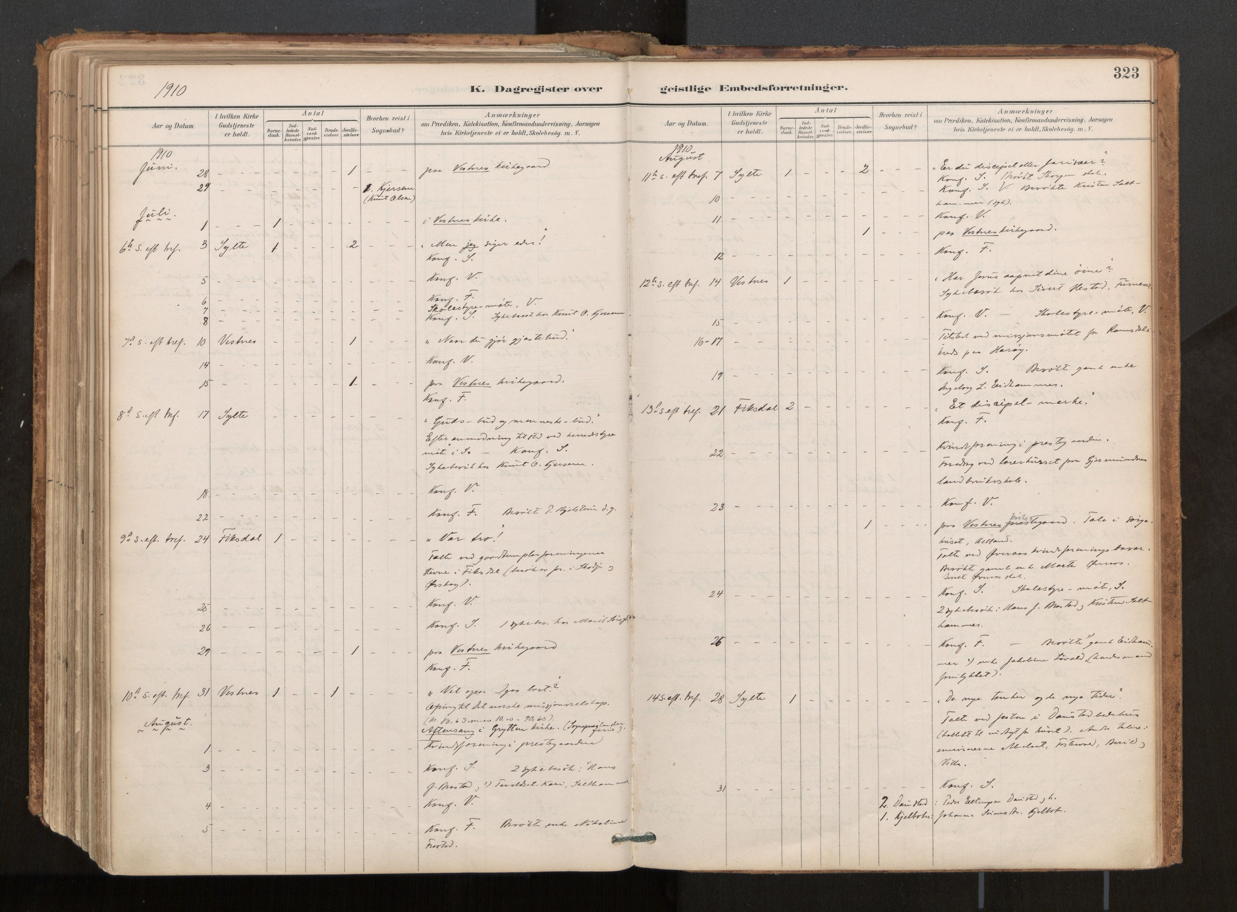 Ministerialprotokoller, klokkerbøker og fødselsregistre - Møre og Romsdal, AV/SAT-A-1454/539/L0531: Ministerialbok nr. 539A04, 1887-1913, s. 323